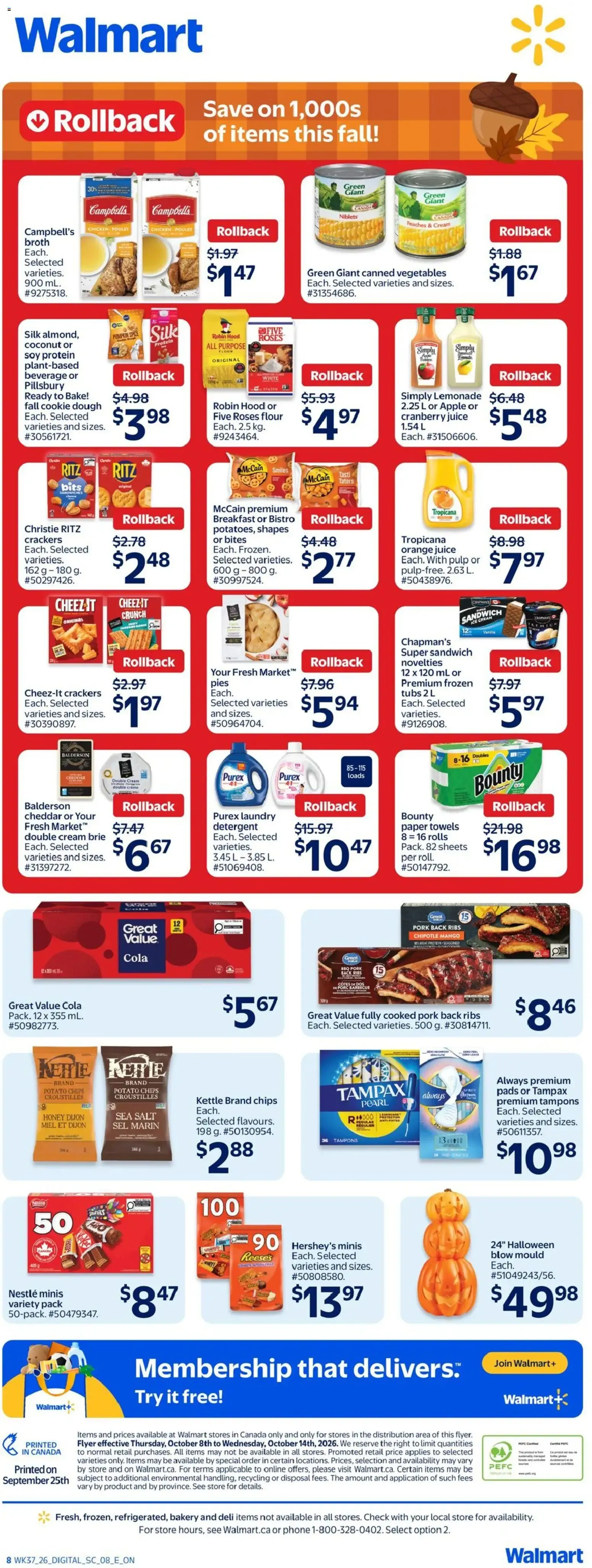Walmart weekly flyer from Oct 8, 2026 > weekly specials & deals from October 8 to October 14 2026 - flyer page 3