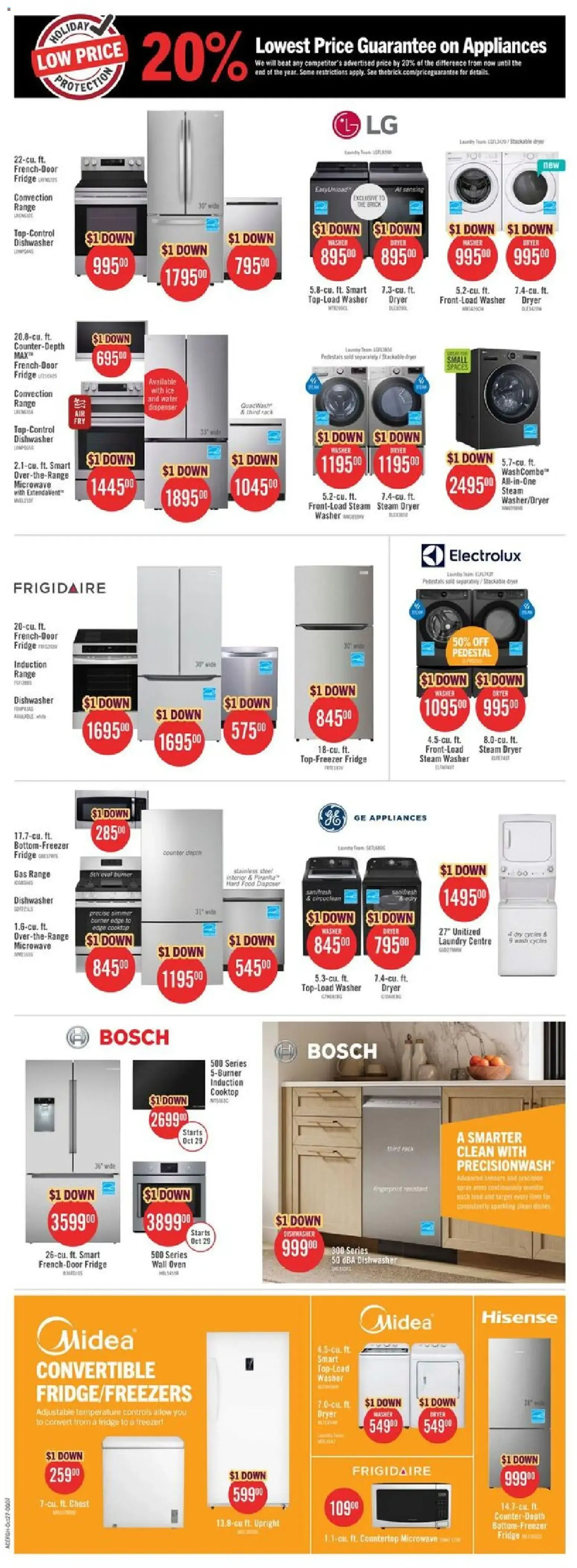 The Brick: Dollar Down Days & Take it Home - $1 Down and 0% Interest from October 27 to November 1 2026 - flyer page 18