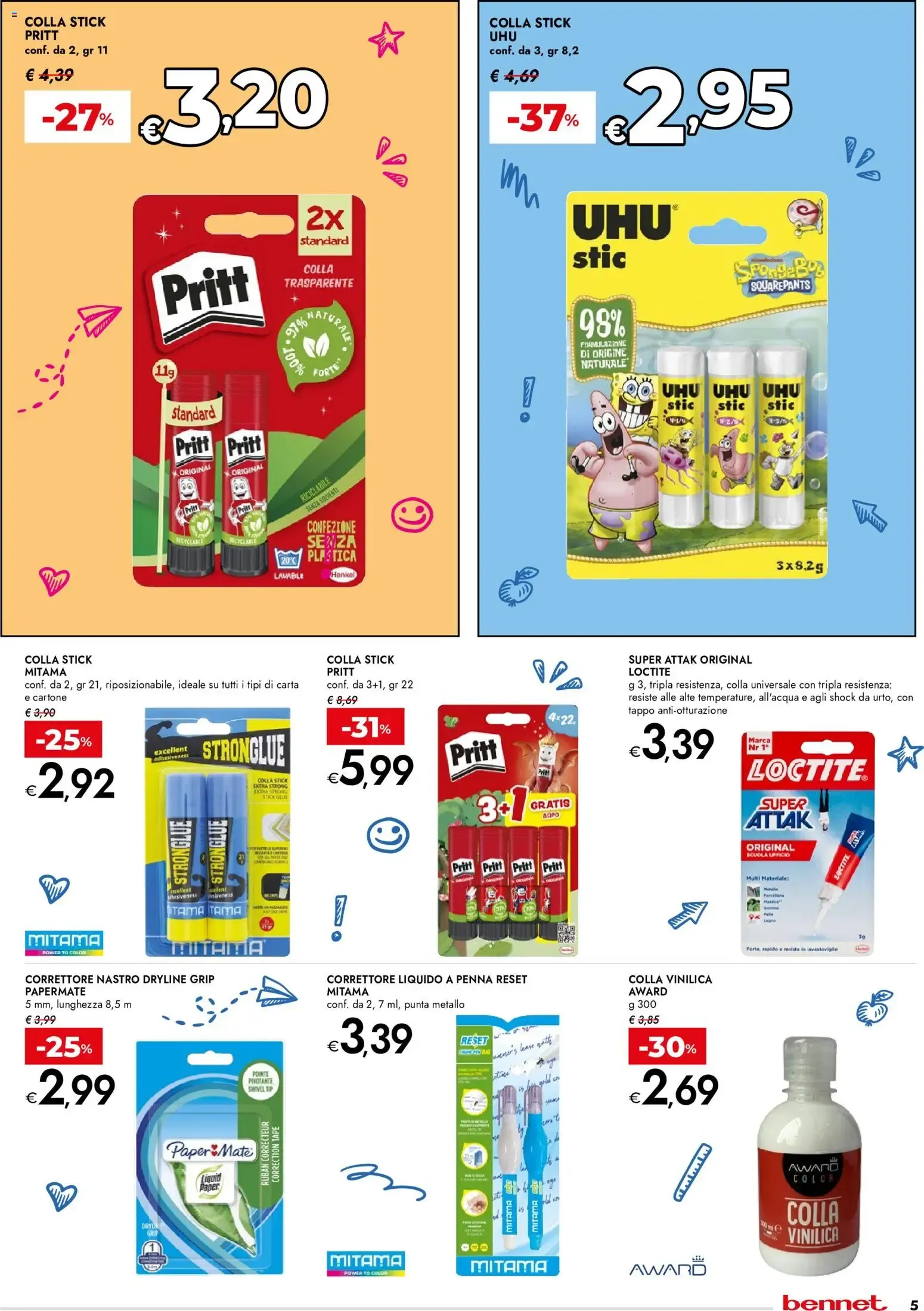 Nuovo bennet volantino Scuola dal 27/08/2026 > offerte anteprima 🛍️ da 27 agosto a 8 settembre di 2026 - Pagina del volantino 5