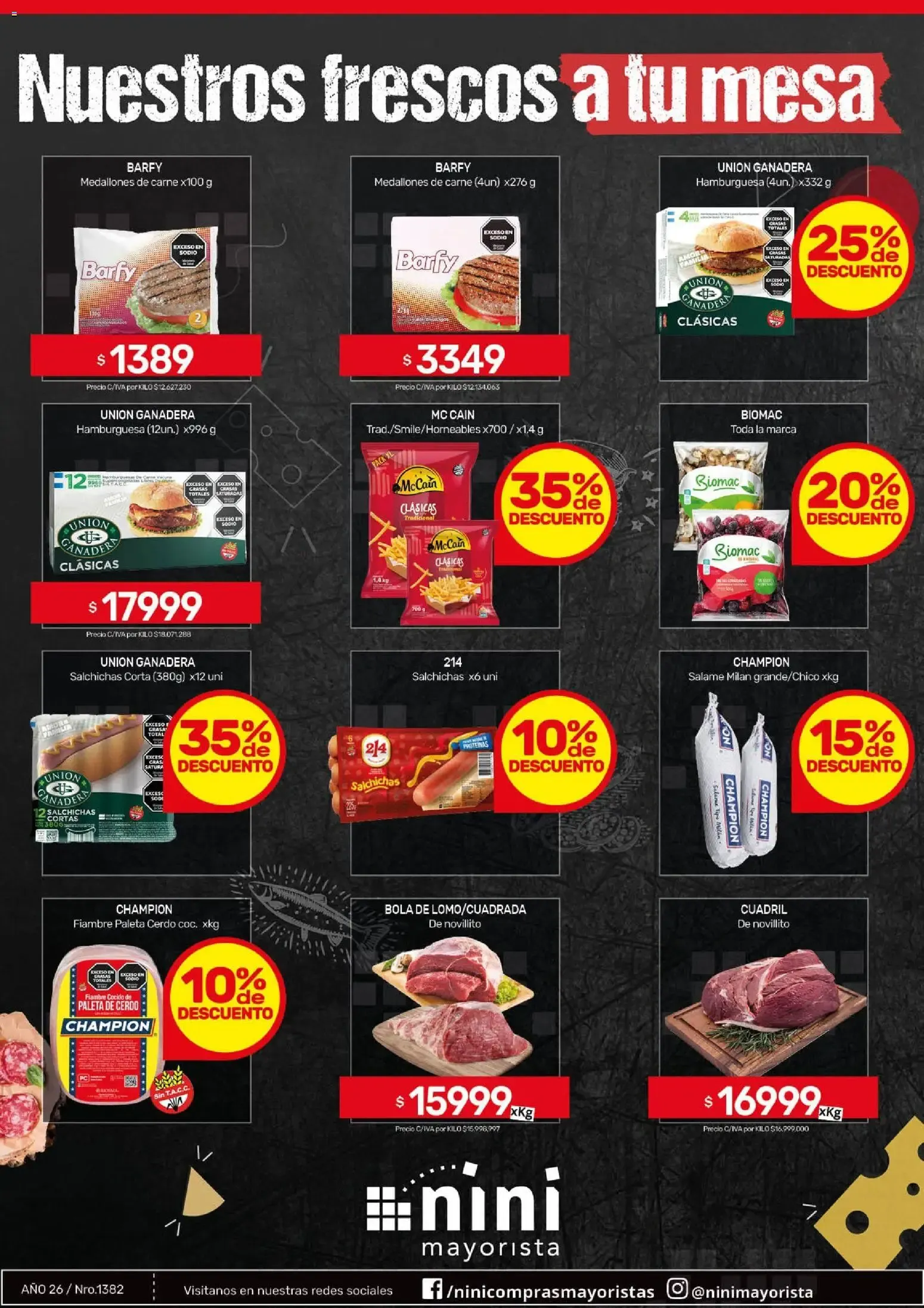 Ofertas de NINI Mayorista - Nuestros frescos a tu mesa del 19/10/2026 - 25/10/2026 19 de octubre al 25 de octubre 2026 - Página 1 del catálogo