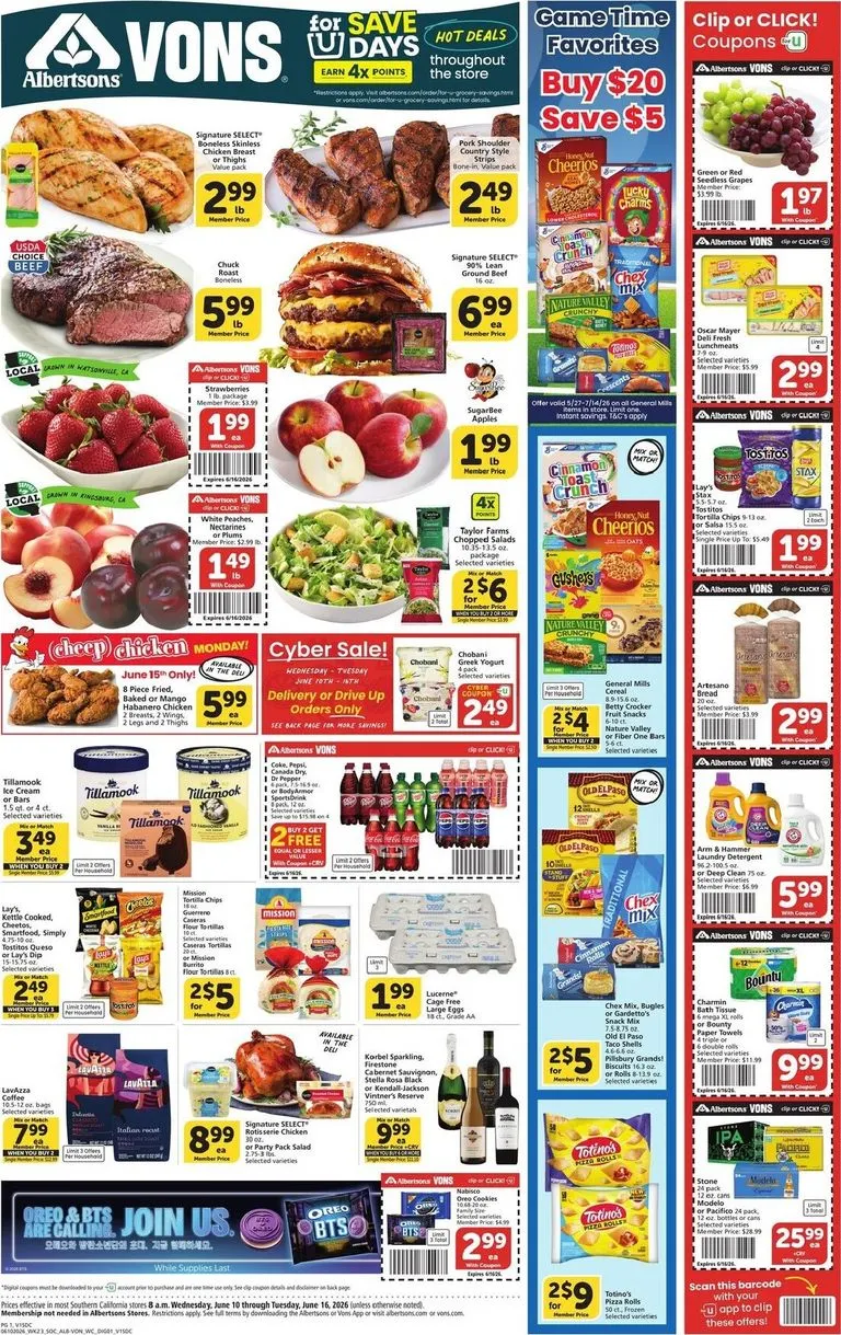 Weekly ad Future Vons flyer valid from Wednesday 06/10/2026 to Tuesday 06/16/2026 from June 10 to June 16 2026 - Page 1