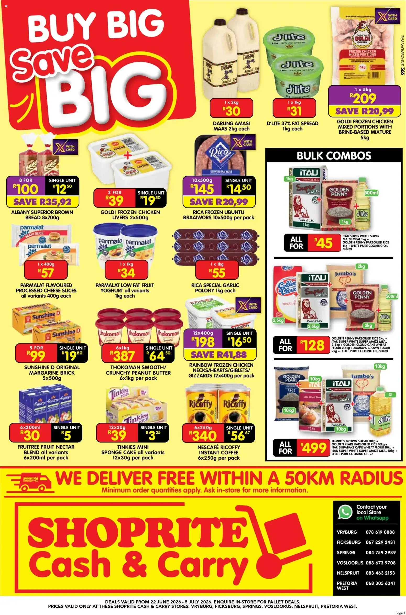Shoprite - Gauteng - Cash & Carry Buy Big Save Big Exclusive (22/06/2026 - 05/07/2026) → Online Catalogue from 22 June to 5 July 2026 - Catalogue Page 1
