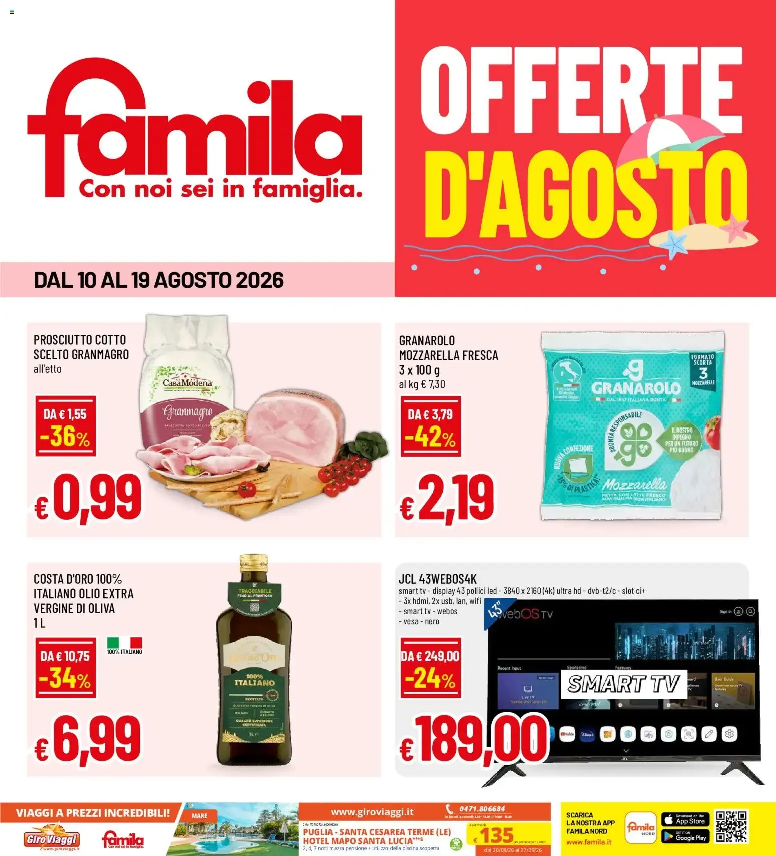 Famila: Offerte d'Agosto da 10 agosto a 19 agosto di 2026 - Pagina del volantino 1