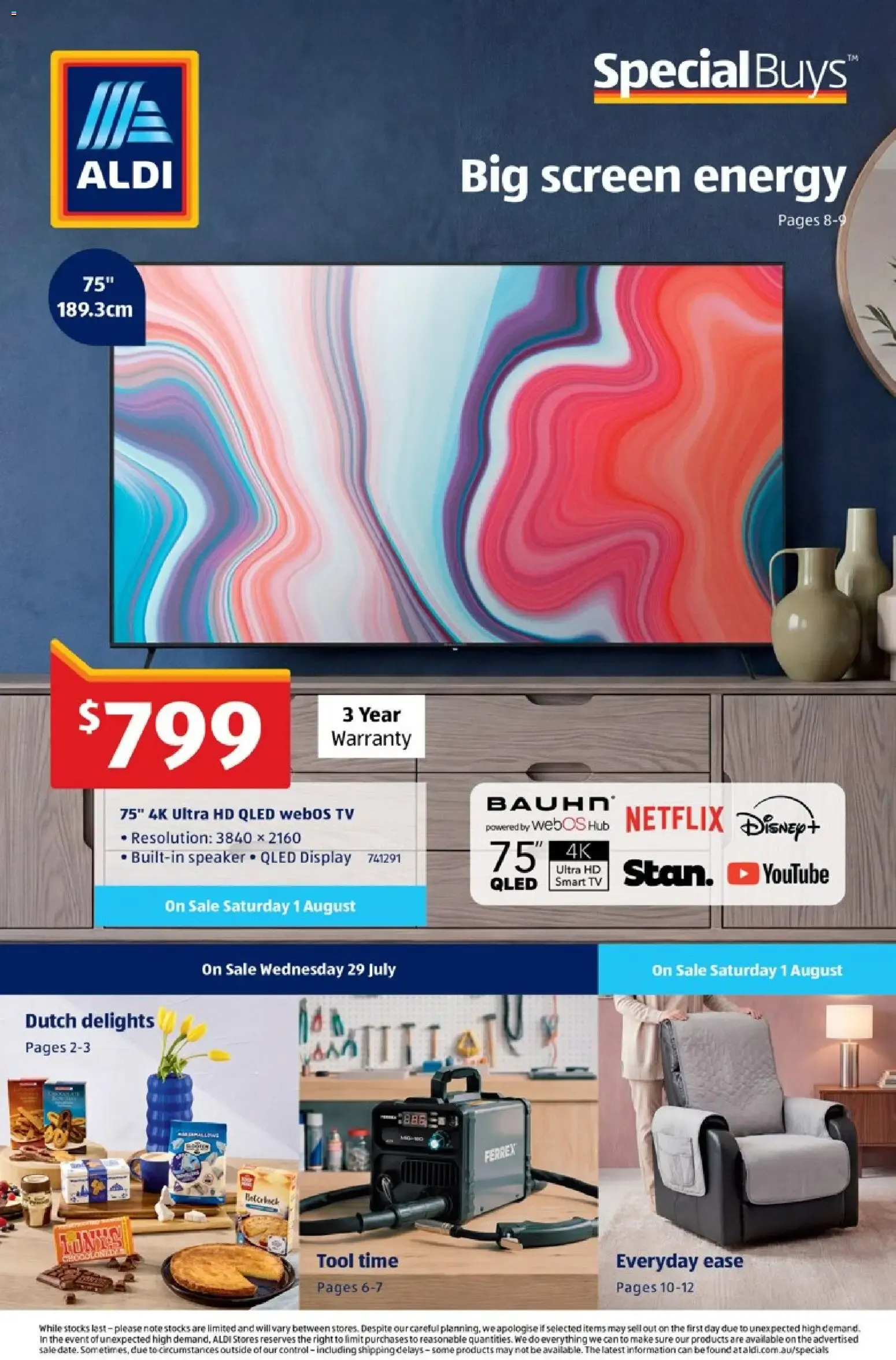 Aldi Special Buys: Big screen energy - Catalogue valid from 29 July to 11 August 2026 - page 1