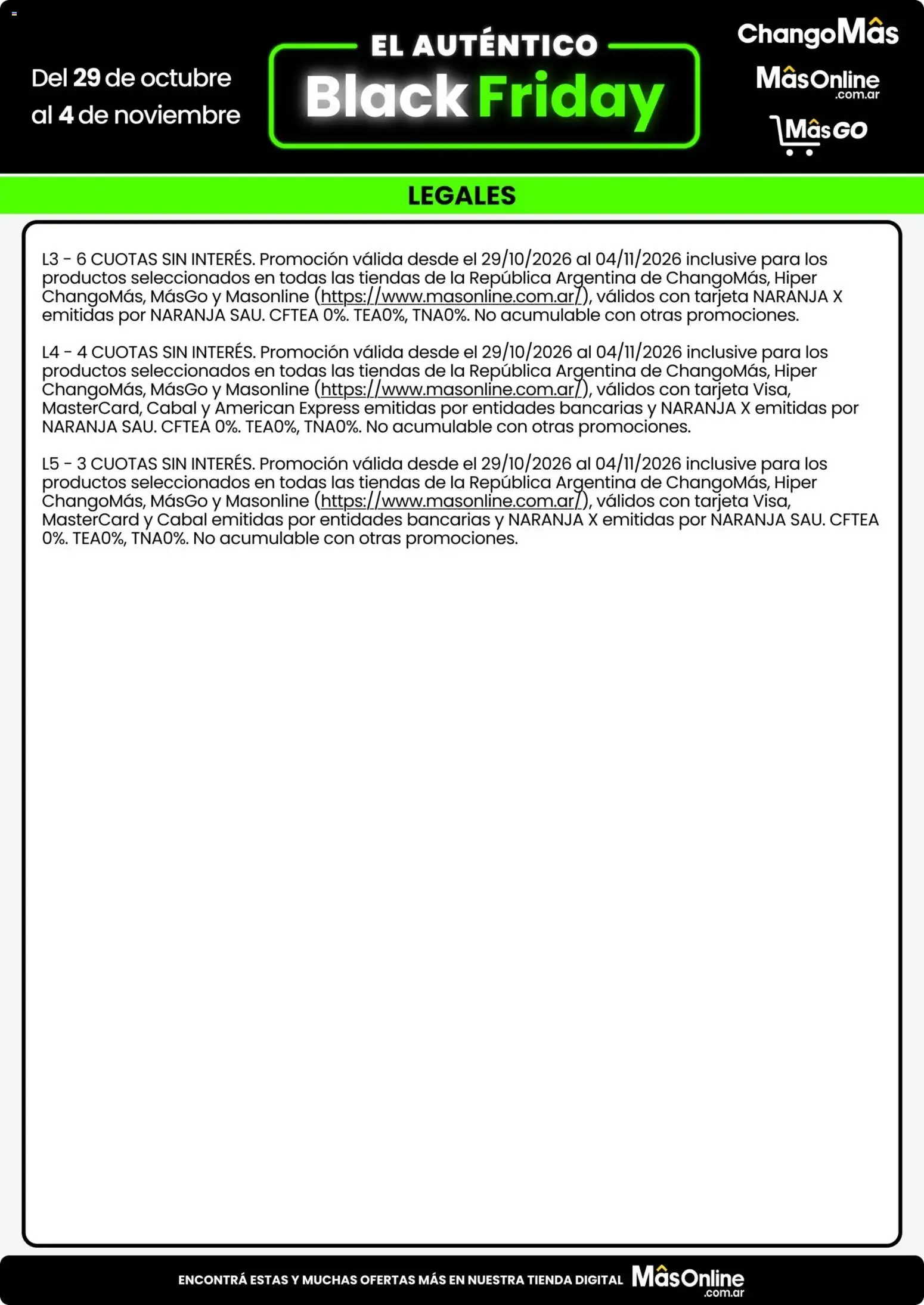 Ofertas de Changomas BLACK FRIDAY Folleto de 29/10/2026 29 de octubre al 4 de noviembre 2026 - Página 16 del catálogo