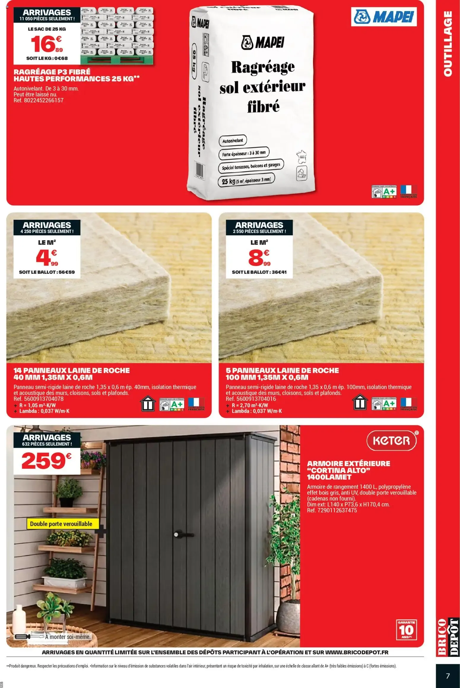 Brico Dépôt catalogue à partir du 25/09/2026 - promo en ligne du 25 septembre au 8 octobre 2026 - Catalogue page 7