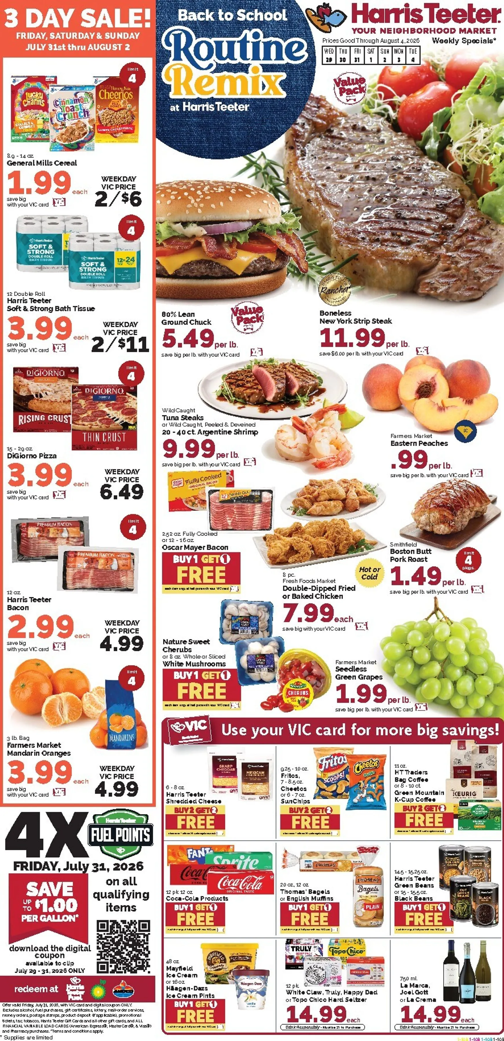 Current Harris Teeter leaflet valid from Wednesday 07/29/2026 to Tuesday 08/04/2026