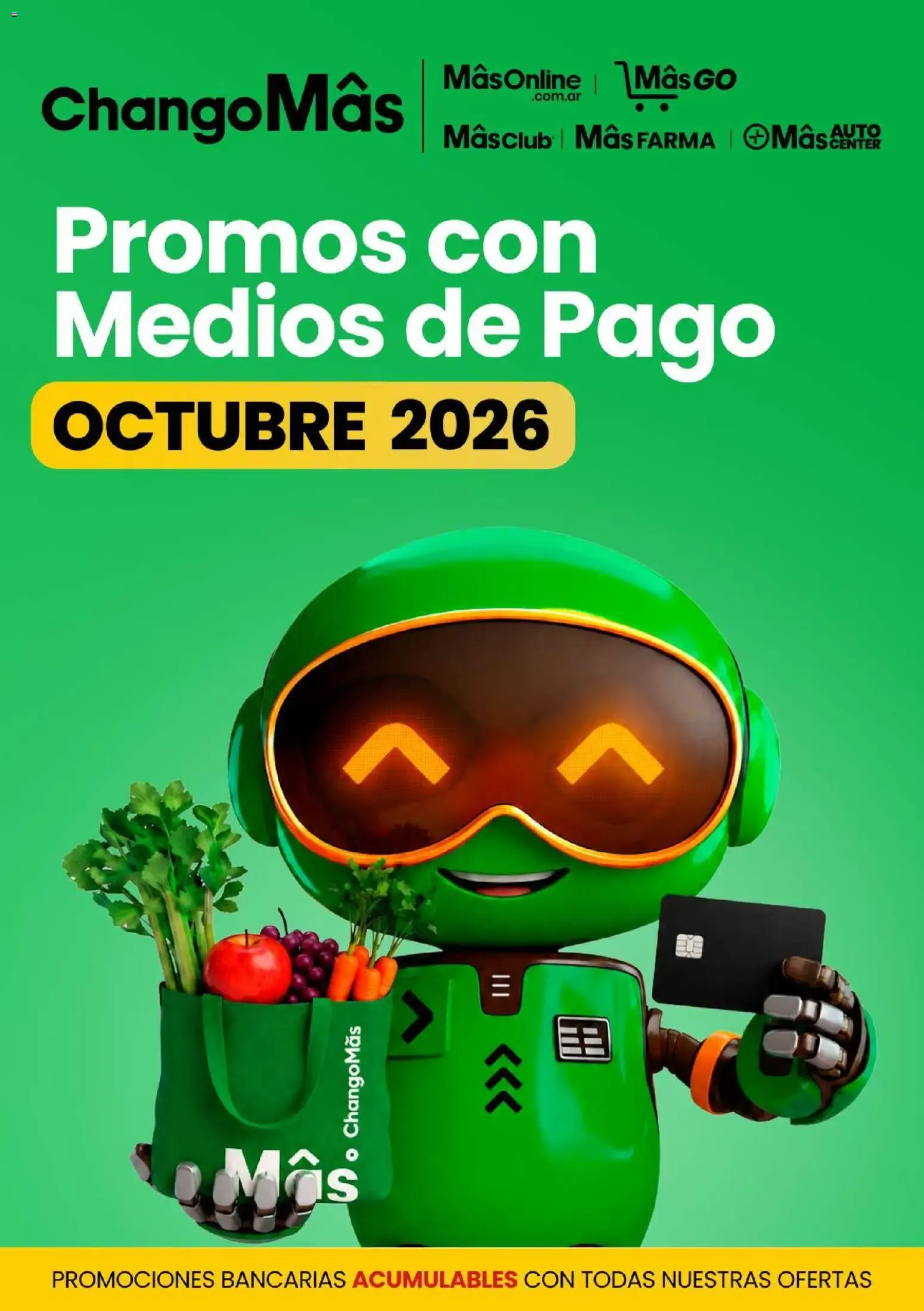 Ofertas de Changomas - Promos con Medios de Pago Octubre 2026 || del 01/10/2026 - 31/10/2026 || Catálogo 1 de octubre al 31 de octubre 2026 - Página 1 del catálogo