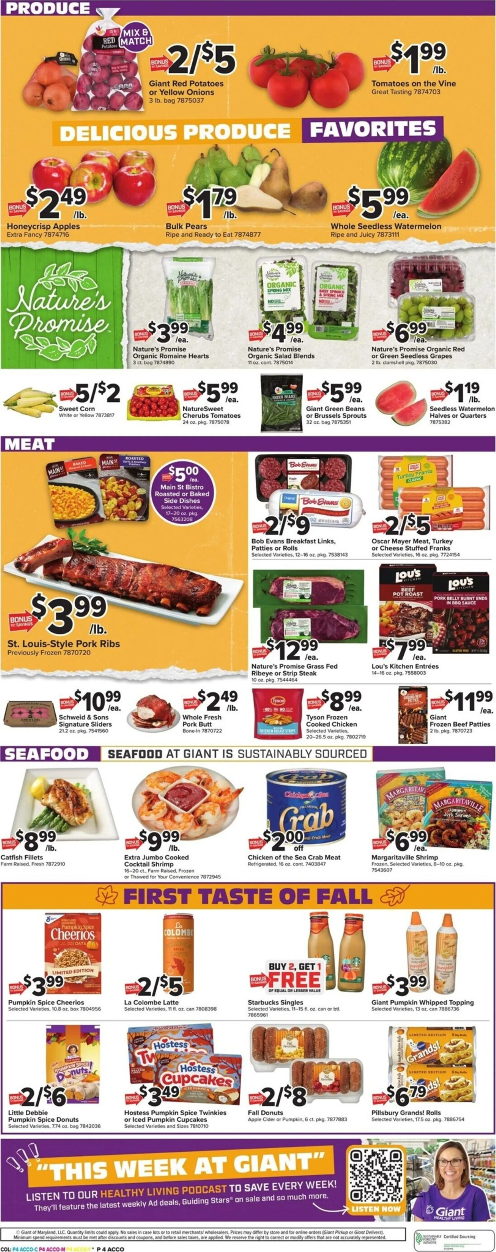 Weekly promotion Current Giant leaflet valid from Friday 08/21/2026 to Thursday 08/27/2026 spanning from August 21 to August 27 2026 - Page 9 for Catalogue 365