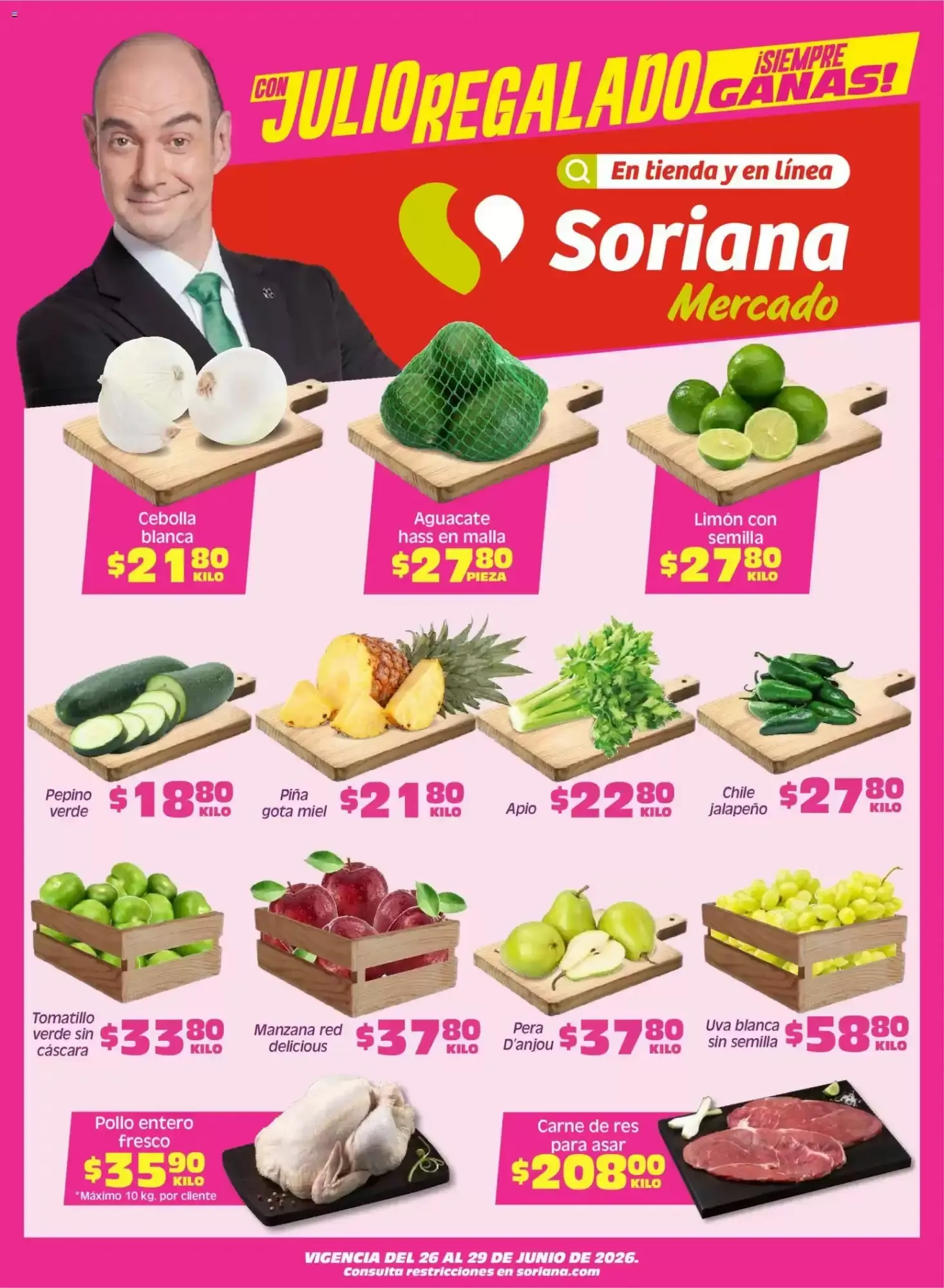 Catálogo de Folleto Soriana Mercado 26 de junio al 29 de junio 2026 - Pagina 1