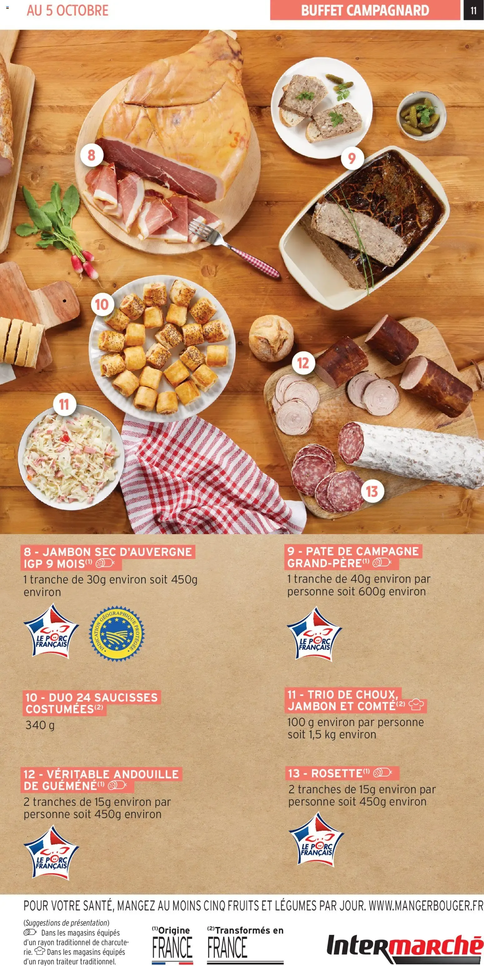 Intermarché - Les menus traiteur printemps/été à partir du 01/04/2026 - promo en ligne du 1 avril au 5 octobre 2026 - Catalogue page 11