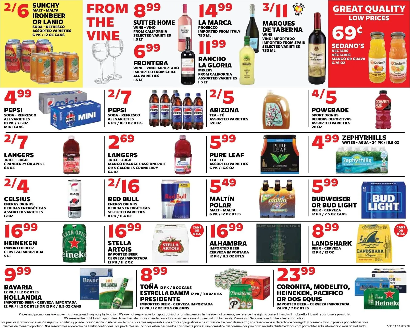Weekly ad Current Sedano's leaflet valid from Wednesday 09/02/2026 to Tuesday 09/08/2026 from September 2 to September 8 2026 - Page 8