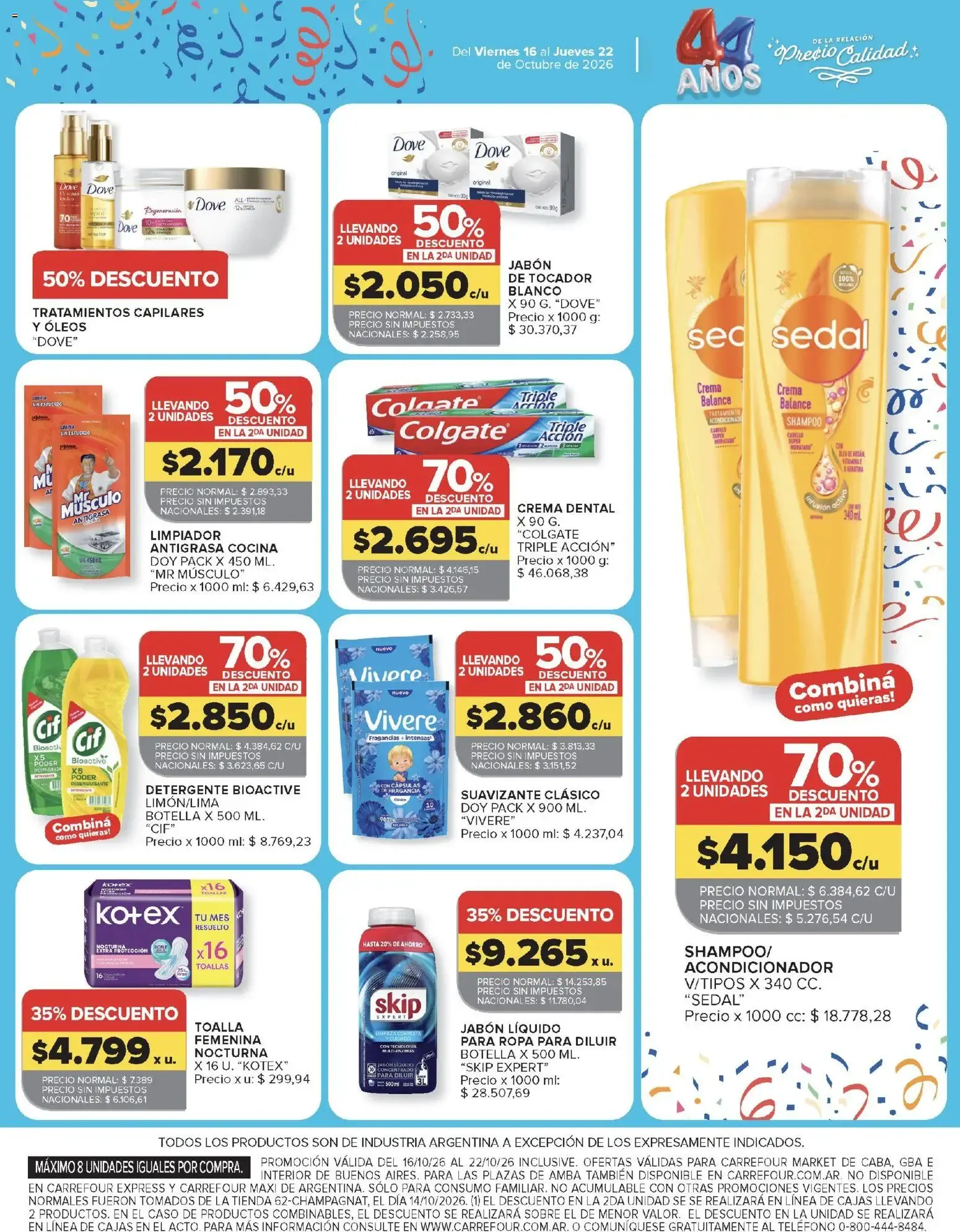 Ofertas de Carrefour: 3ra Semana de Festejos y 44 Años - Ofertas de Productos Carrefour 16 de octubre al 22 de octubre 2026 - Página 58 del catálogo