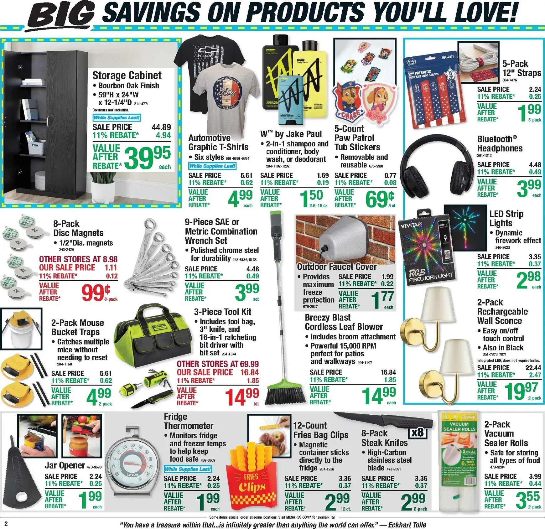 Weekly promotion Current Menards - 11% Rebate Sale leaflet valid from Thursday 09/24/2026 to Sunday 10/04/2026 spanning from September 24 to October 4 2026 - Page 2 for Catalogue 365
