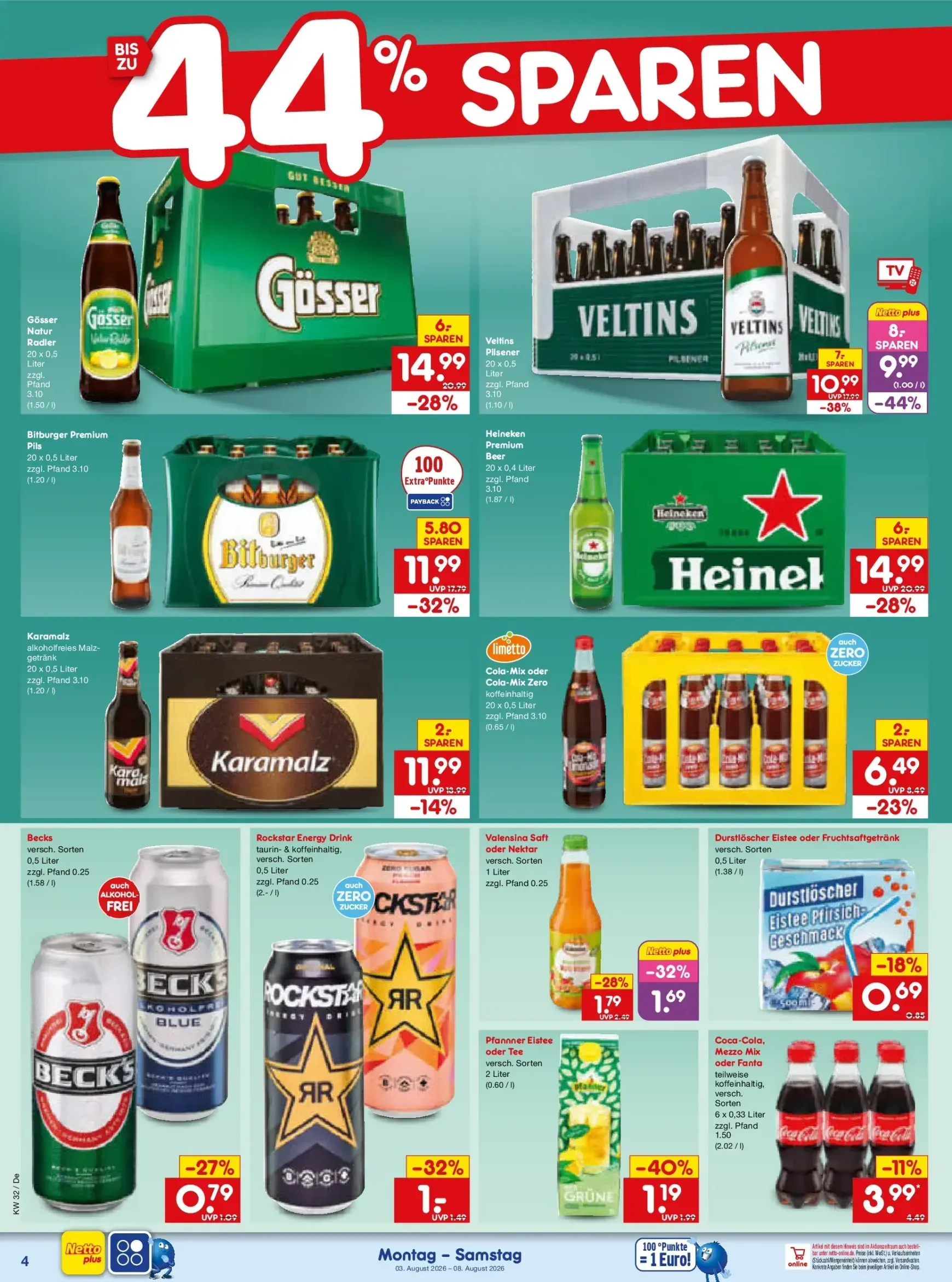 Netto Marken Discount - Super Wochenende Prospekt – von Donnerstag 06.08.2026 bis Samstag 08.08.2026 von 6. August bis 8. August 2026 - Prospekt seite 14