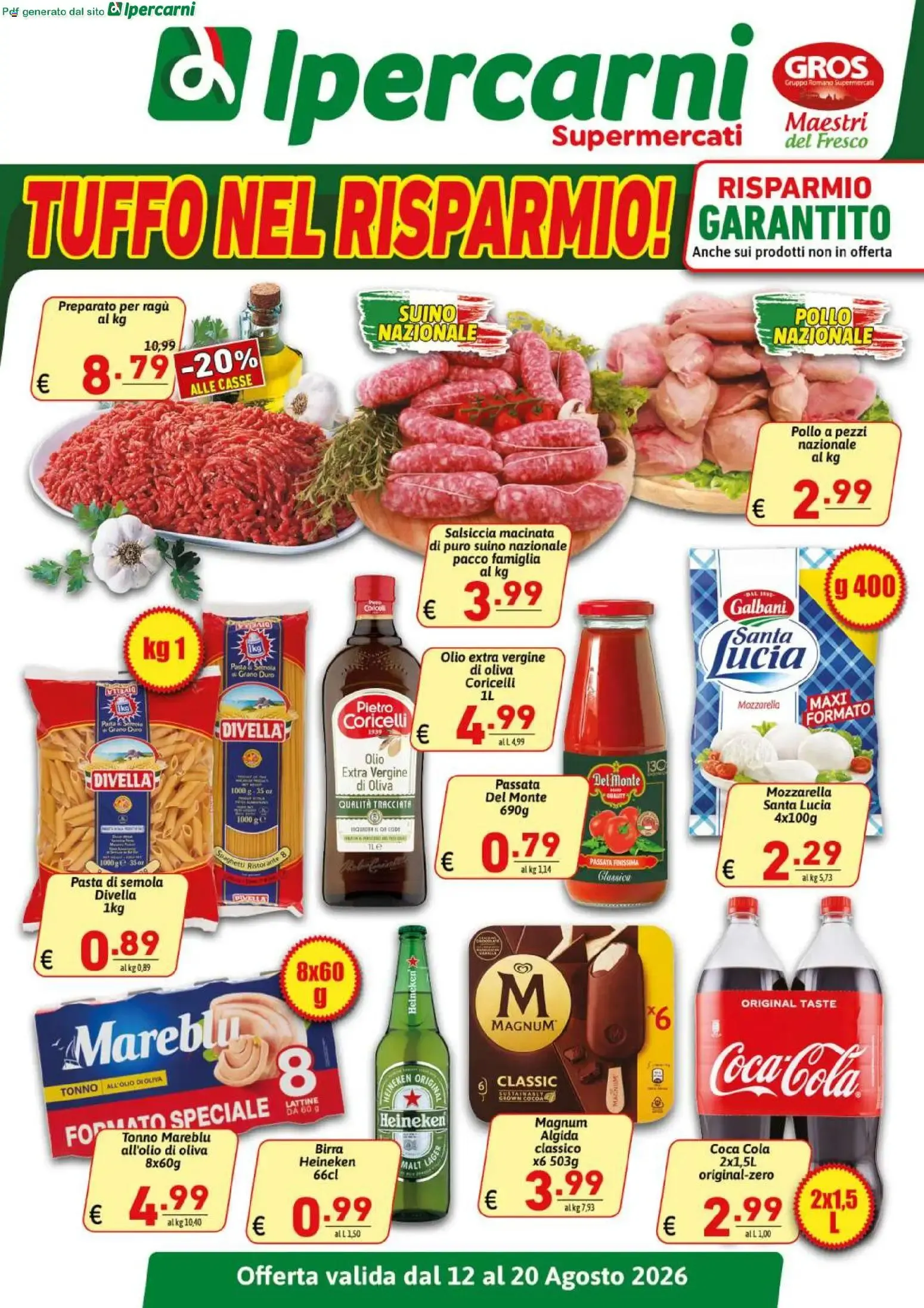 Ipercarni volantino dal 12/08/2026 - online Offerte da 12 agosto a 20 agosto di 2026 - Pagina del volantino 1