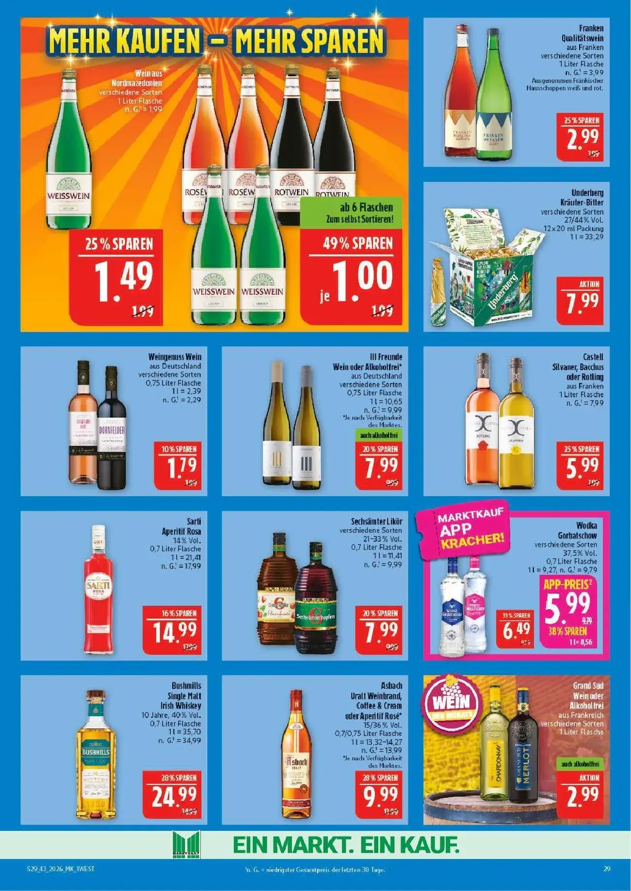 Marktkauf App: Scannen & Clever Sparen von 19. Oktober bis 24. Oktober 2026 - Prospekt seite 29