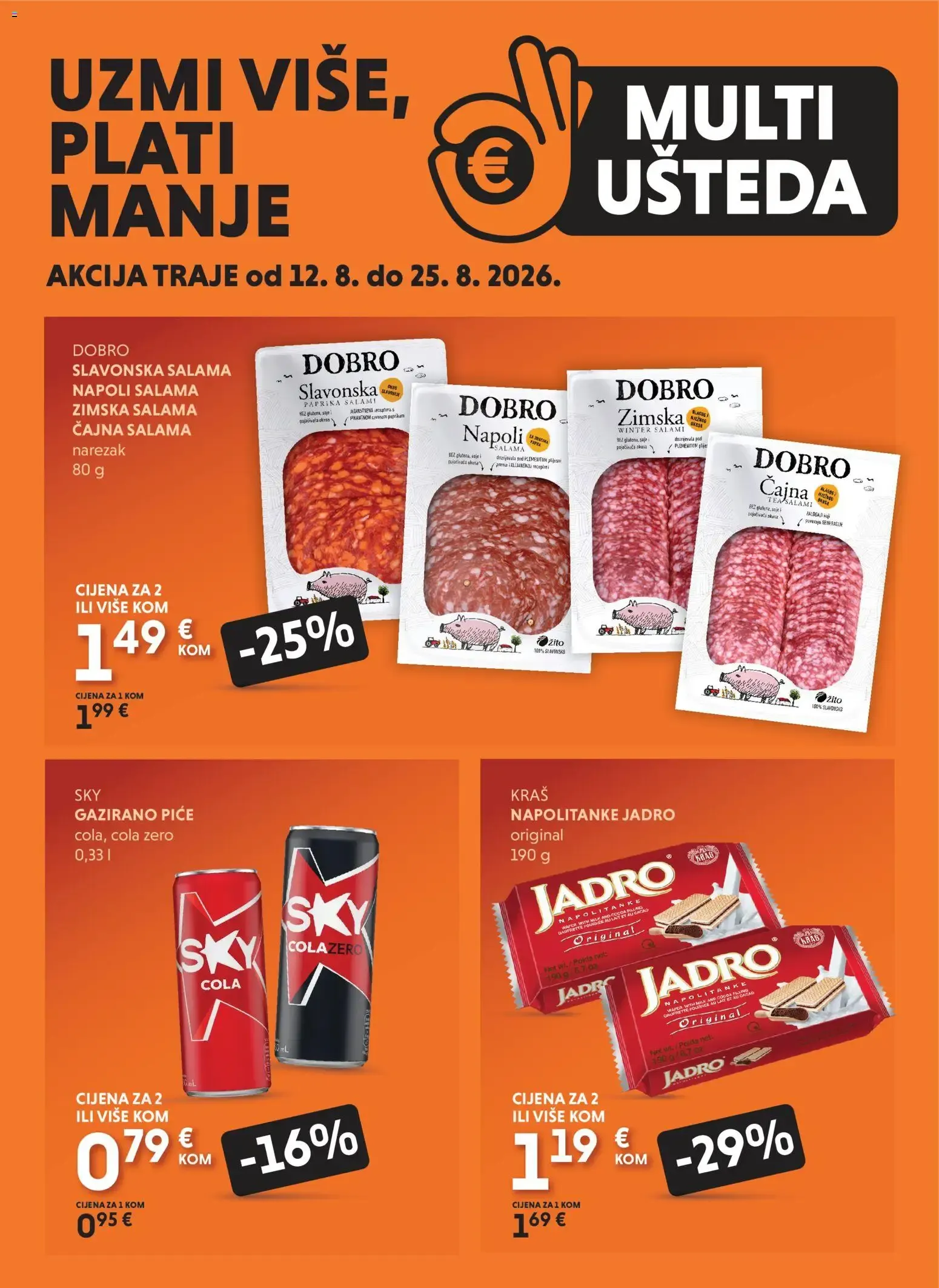 Katalog UZMI VIŠE, PLATI MANJE - MULTI UŠTEDA od 12. kolovoza do 25. kolovoza 2026. - Pregled Stranica 1