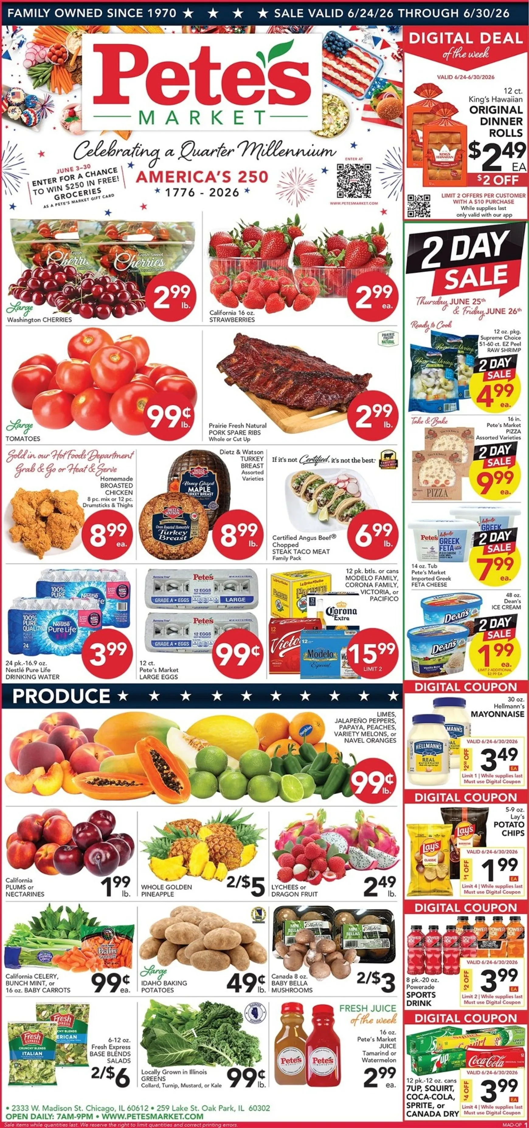 Weekly ad Current Pete's Fresh Market - Madison & Western leaflet valid from Wednesday 06/24/2026 to Tuesday 06/30/2026 from June 24 to June 30 2026 - Page 1