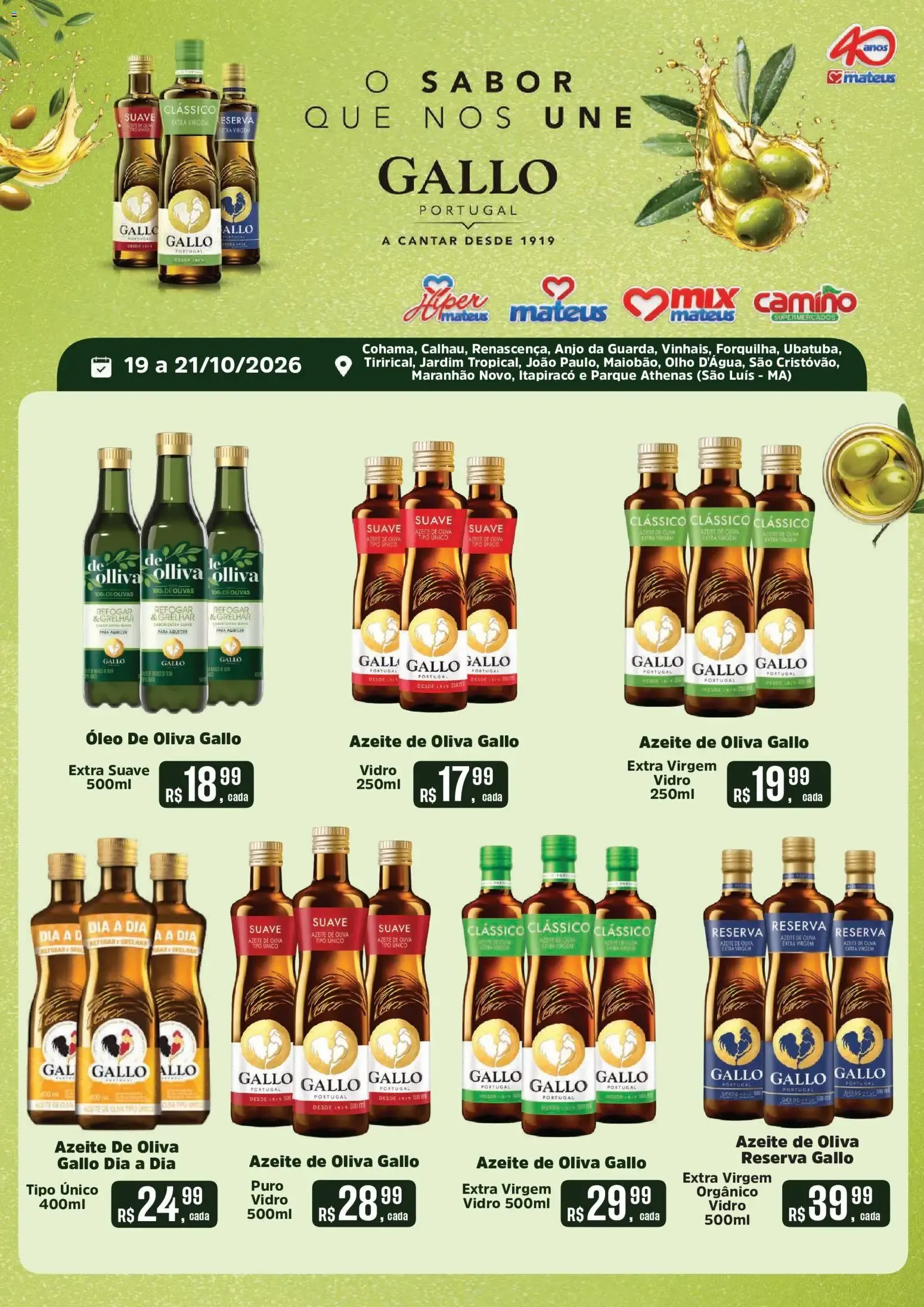 Encarte de Mateus ofertas Exclusivo Gallo de 19/10/2026 | Promoções Online 19 de outubro até 21 de outubro 2026 - Pagina 1