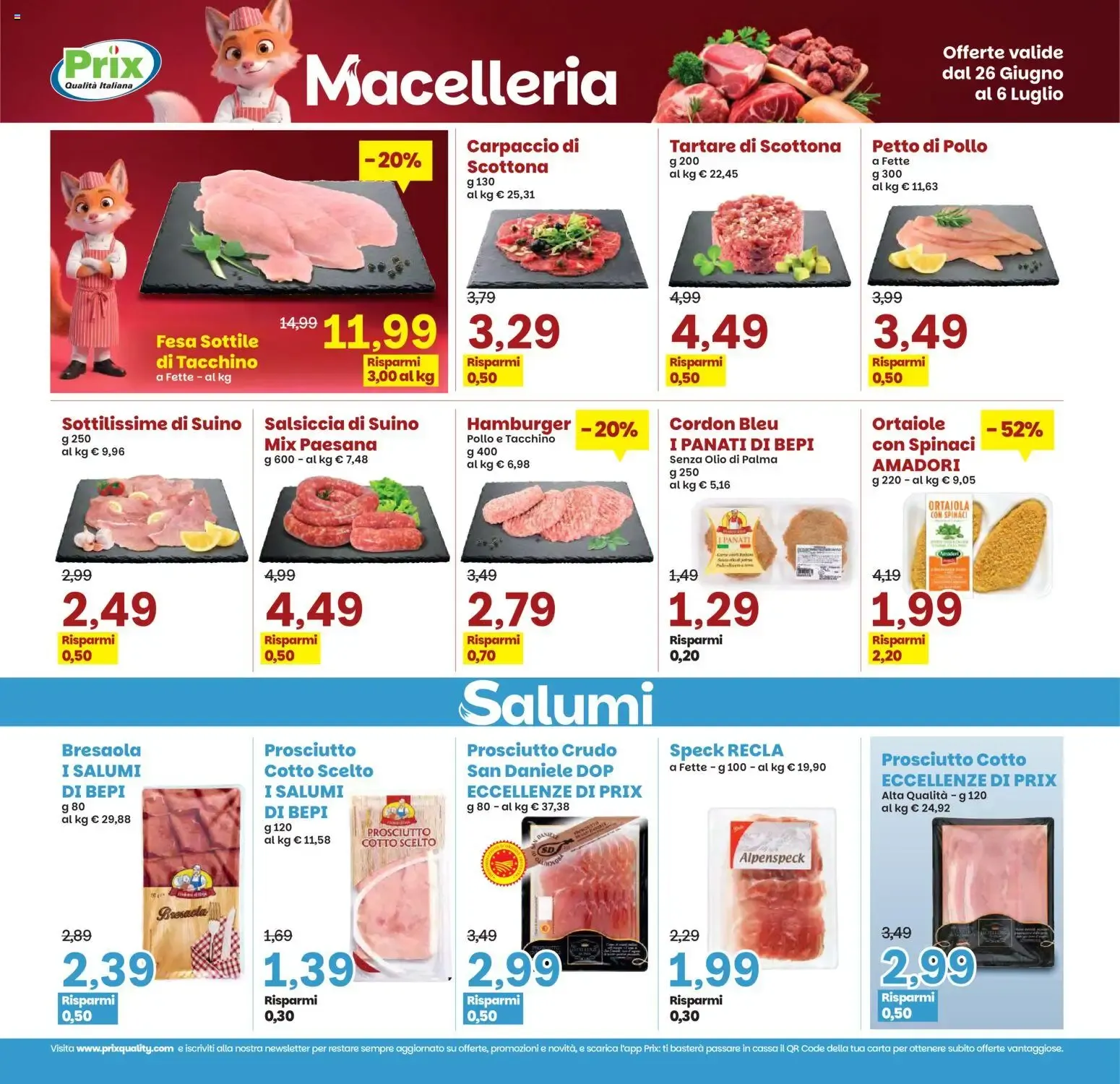 Prix: Volantino Offerte 'AL COSTO' da 26 giugno a 6 luglio di 2026 - Pagina del volantino 8