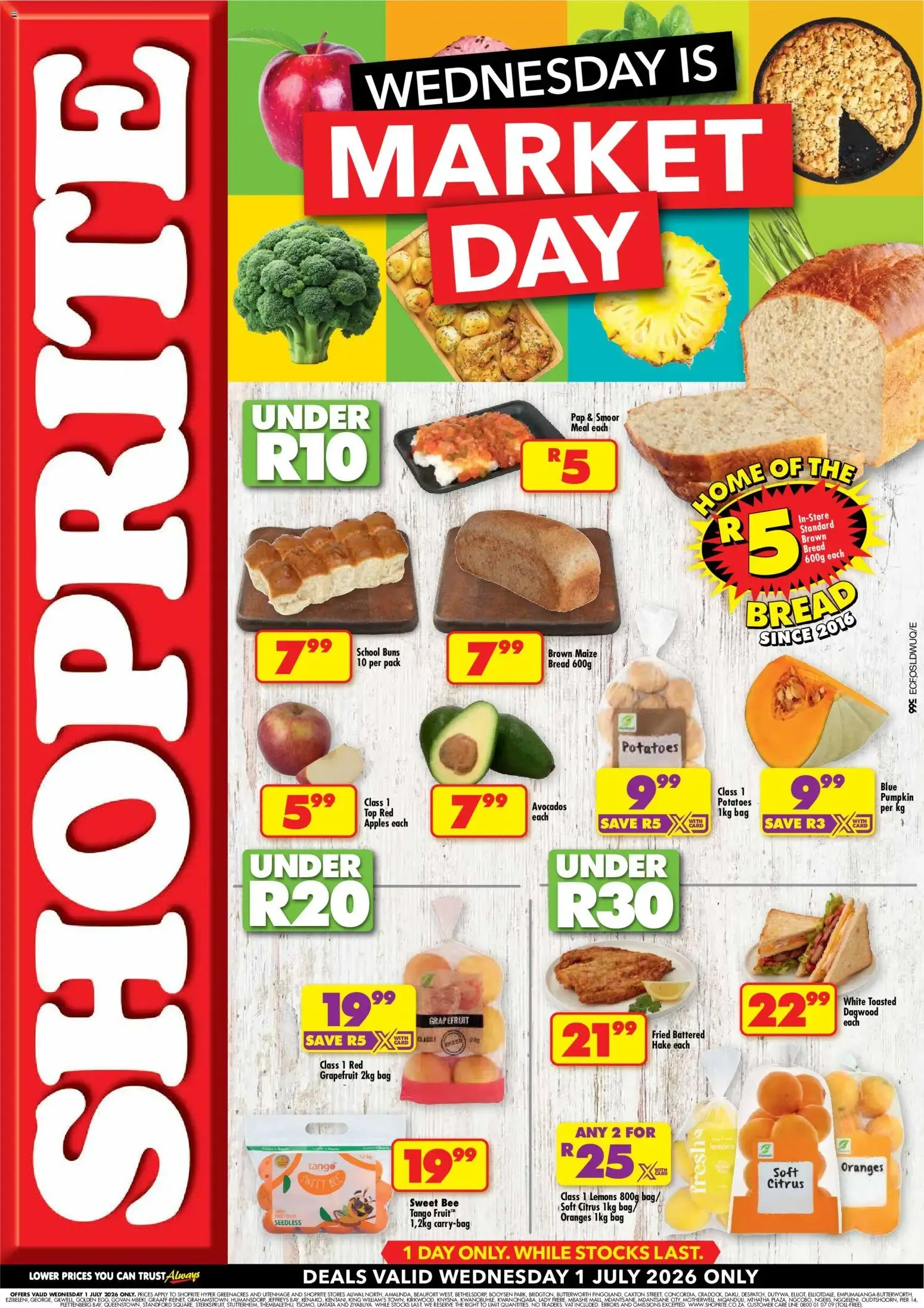 Shoprite - Market Day Deals from 1 July to 1 July 2026 - Catalogue Page 1