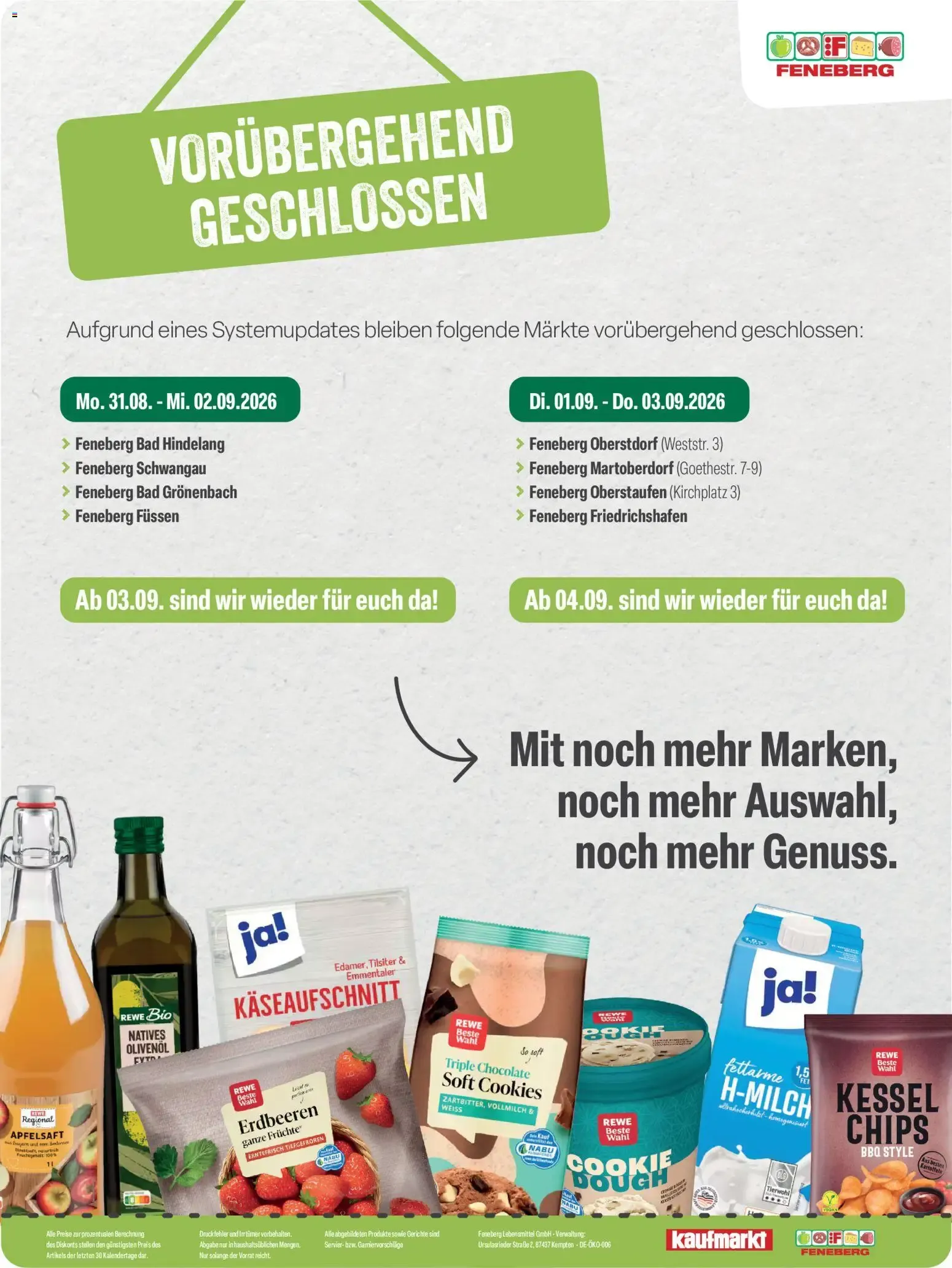 Coupon Wochen bei Feneberg von 31. August bis 6. September 2026 - Prospekt seite 4