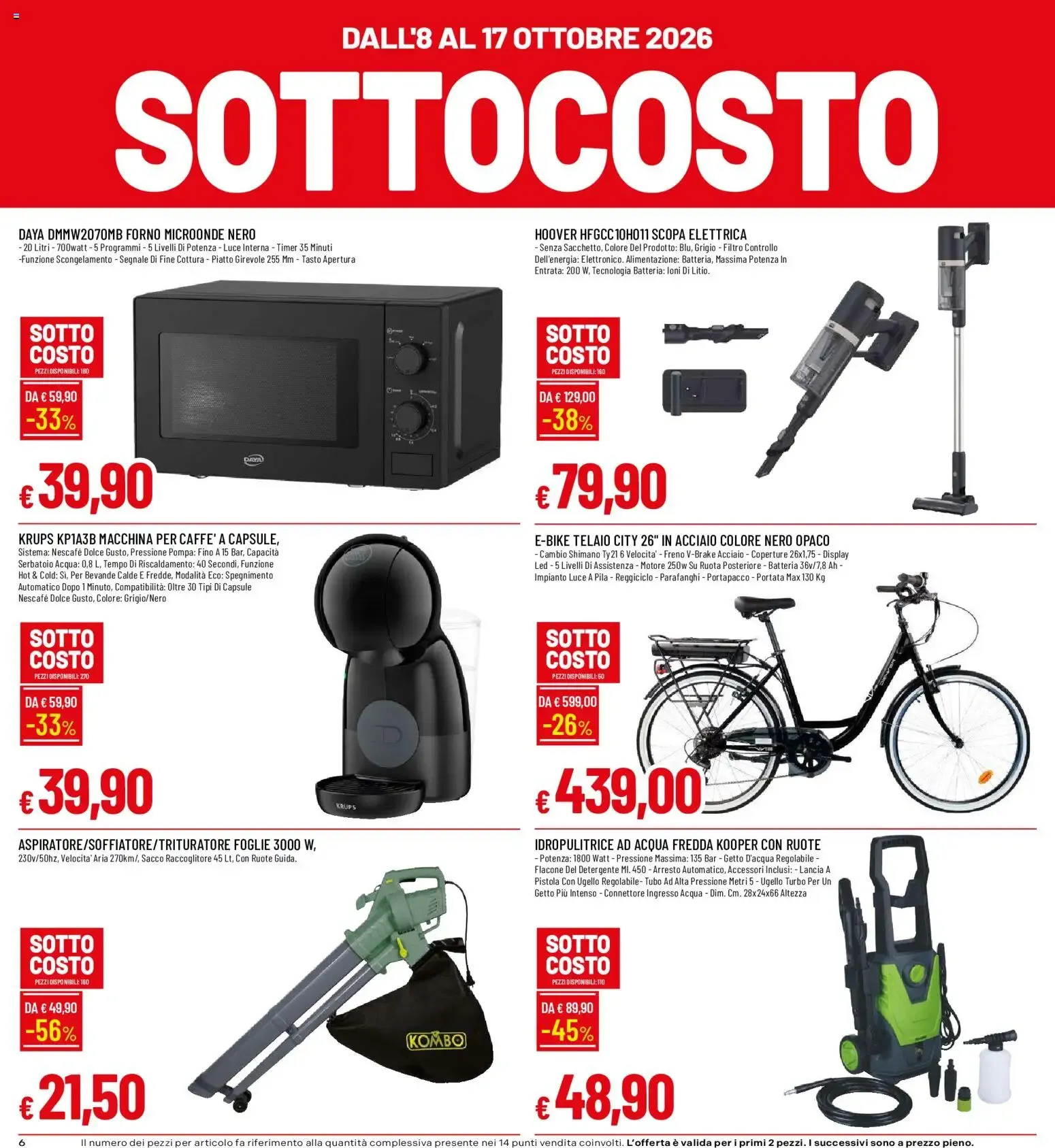 SOTTOCOSTO da 8 ottobre a 17 ottobre di 2026 - Pagina del volantino 6