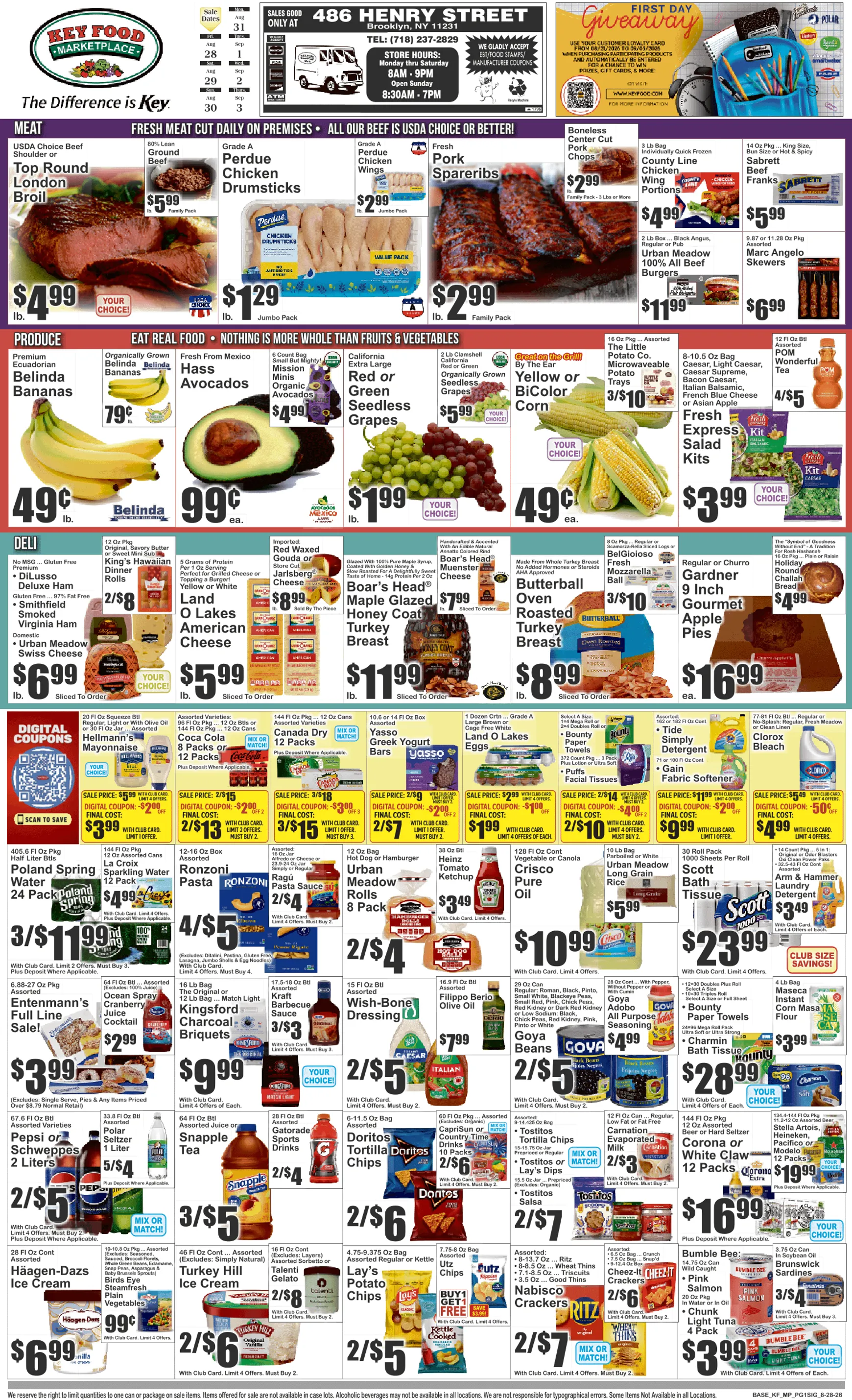 Weekly ad Current Key Food - Marketplace leaflet valid from Friday 08/28/2026 to Thursday 09/03/2026 from August 28 to September 3 2026 - Page 1