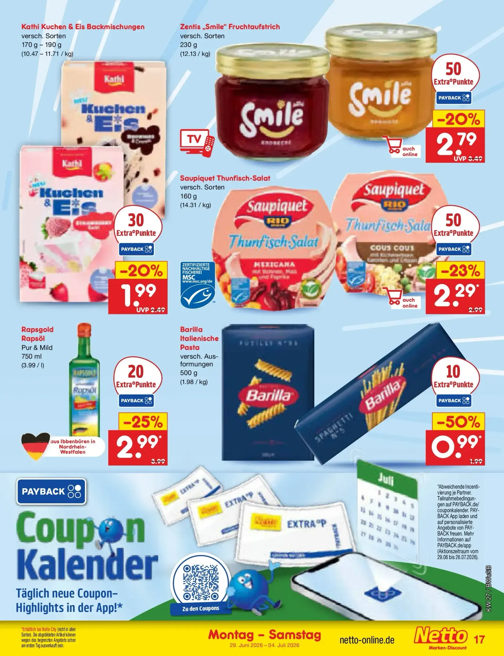 Netto Marken Discount - Sonderangebote Prospekt – von Montag 29.06.2026 bis Samstag 04.07.2026 von 29. Juni bis 4. Juli 2026 - Prospekt seite 24