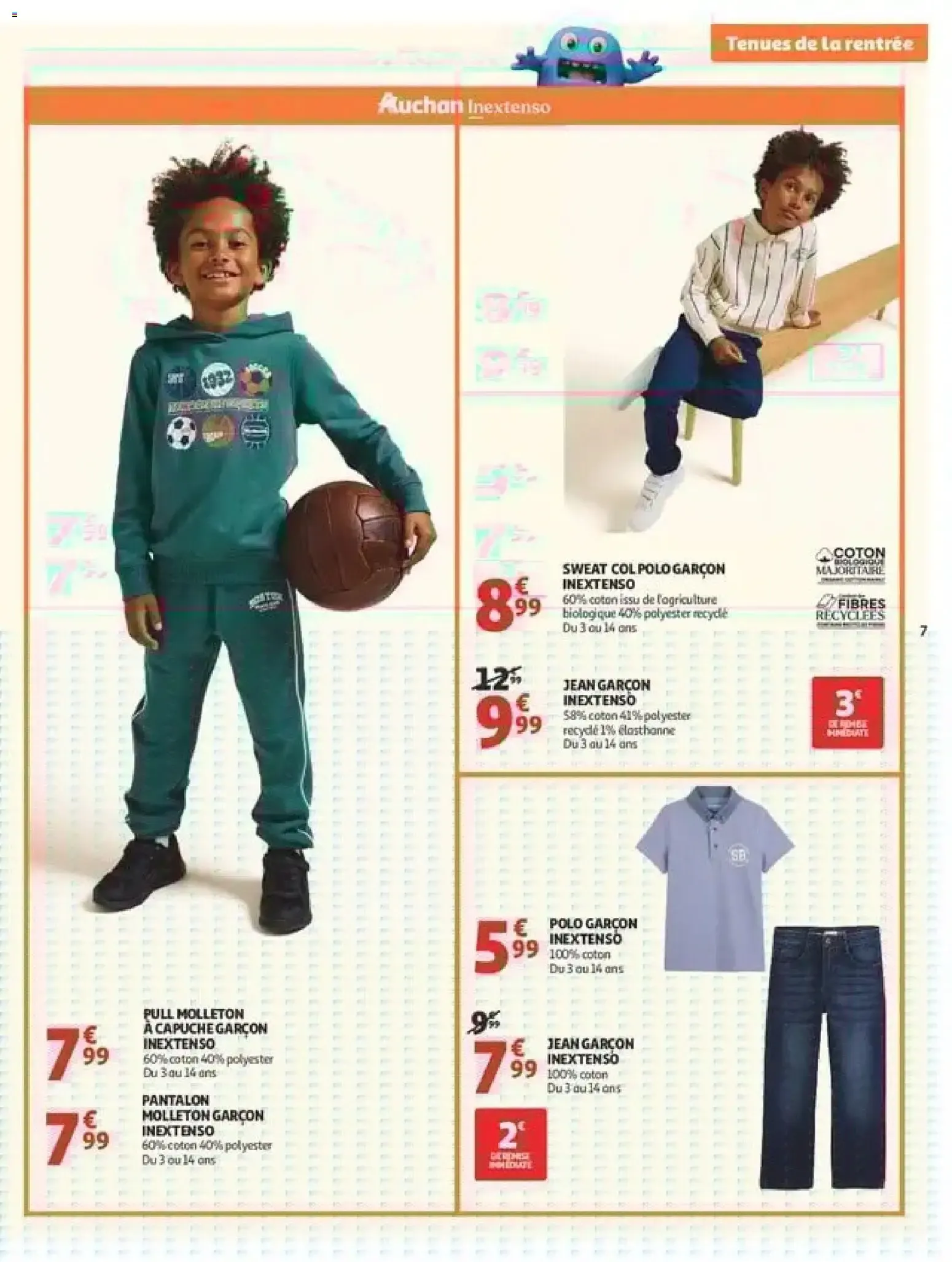Auchan: Spécial Tenues de la Rentrée à Prix K.O. du 11 août au 6 septembre 2026 - Catalogue page 7