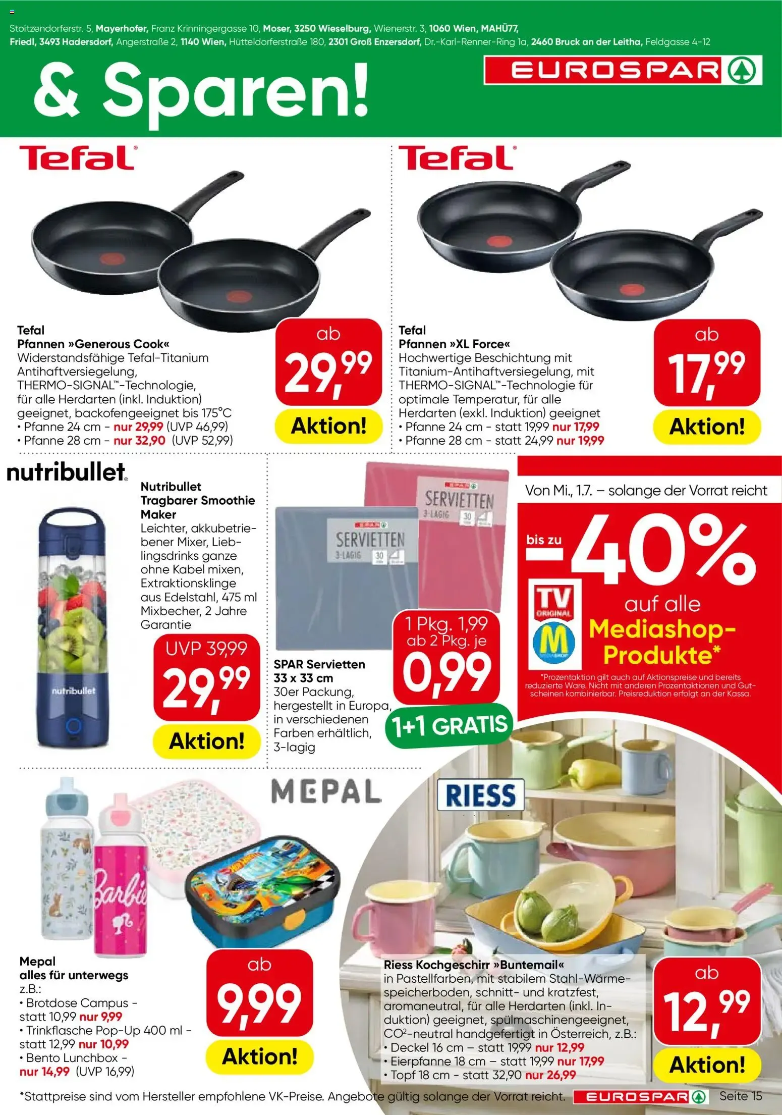 Eurospar Flugblatt von 01.07.2026 - Aktuelle Angebote von 1. Juli bis 15. Juli 2026 - Flugblätt seite  15