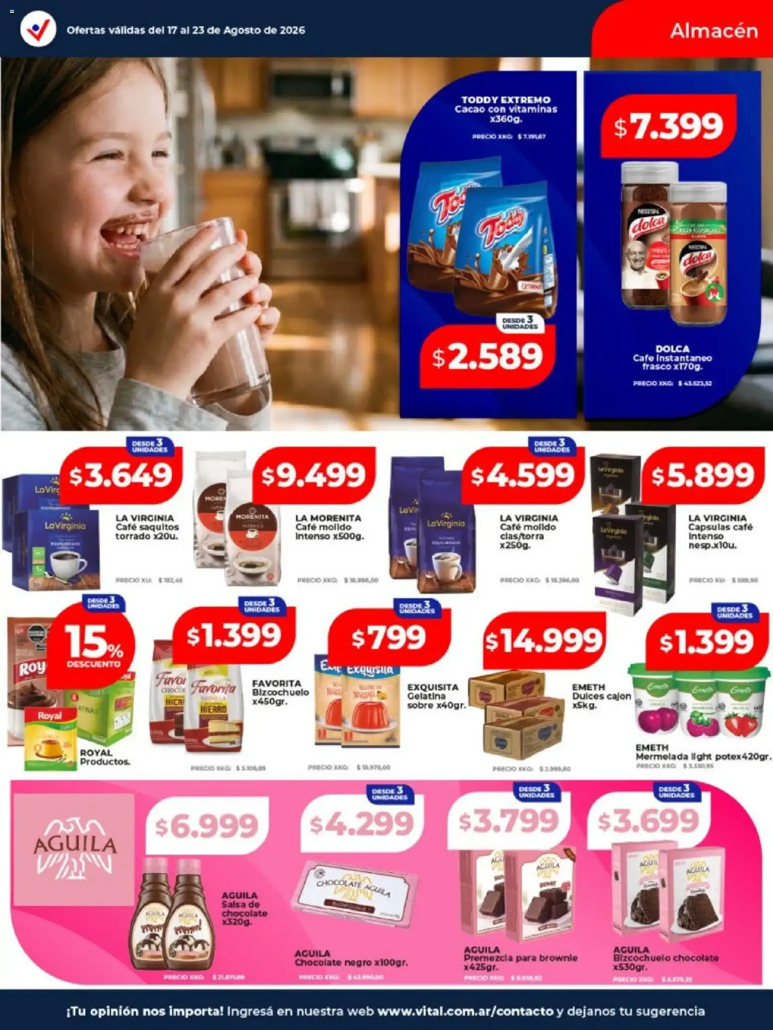 Ofertas de Vital - Ofertas || del 17/08/2026 - 23/08/2026 || Catálogo 17 de agosto al 23 de agosto 2026 - Página 20 del catálogo