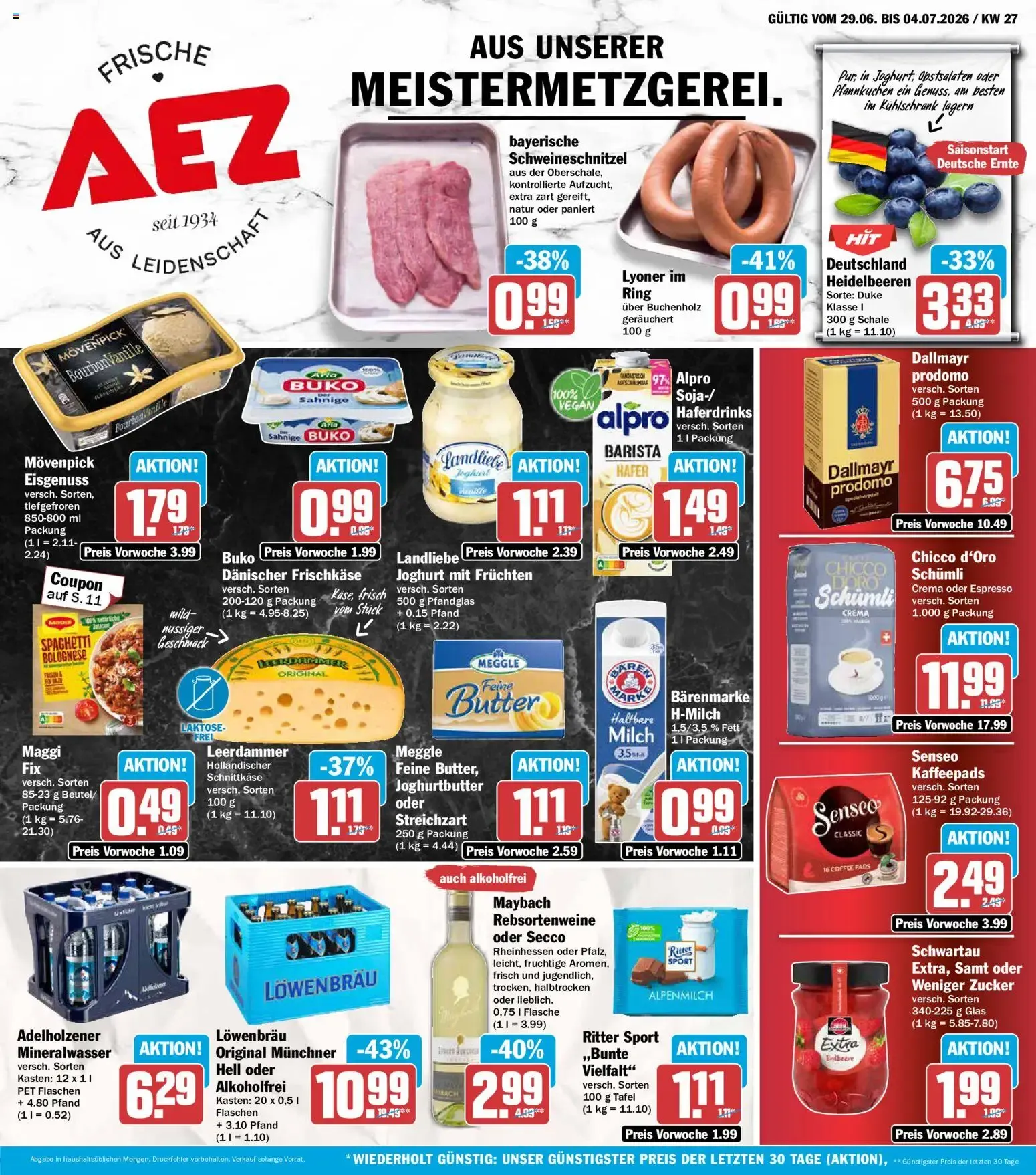 AEZ Prospekt (ab 29.06.2026) zum Blättern von 29. Juni bis 4. Juli 2026 - Prospekt seite 1