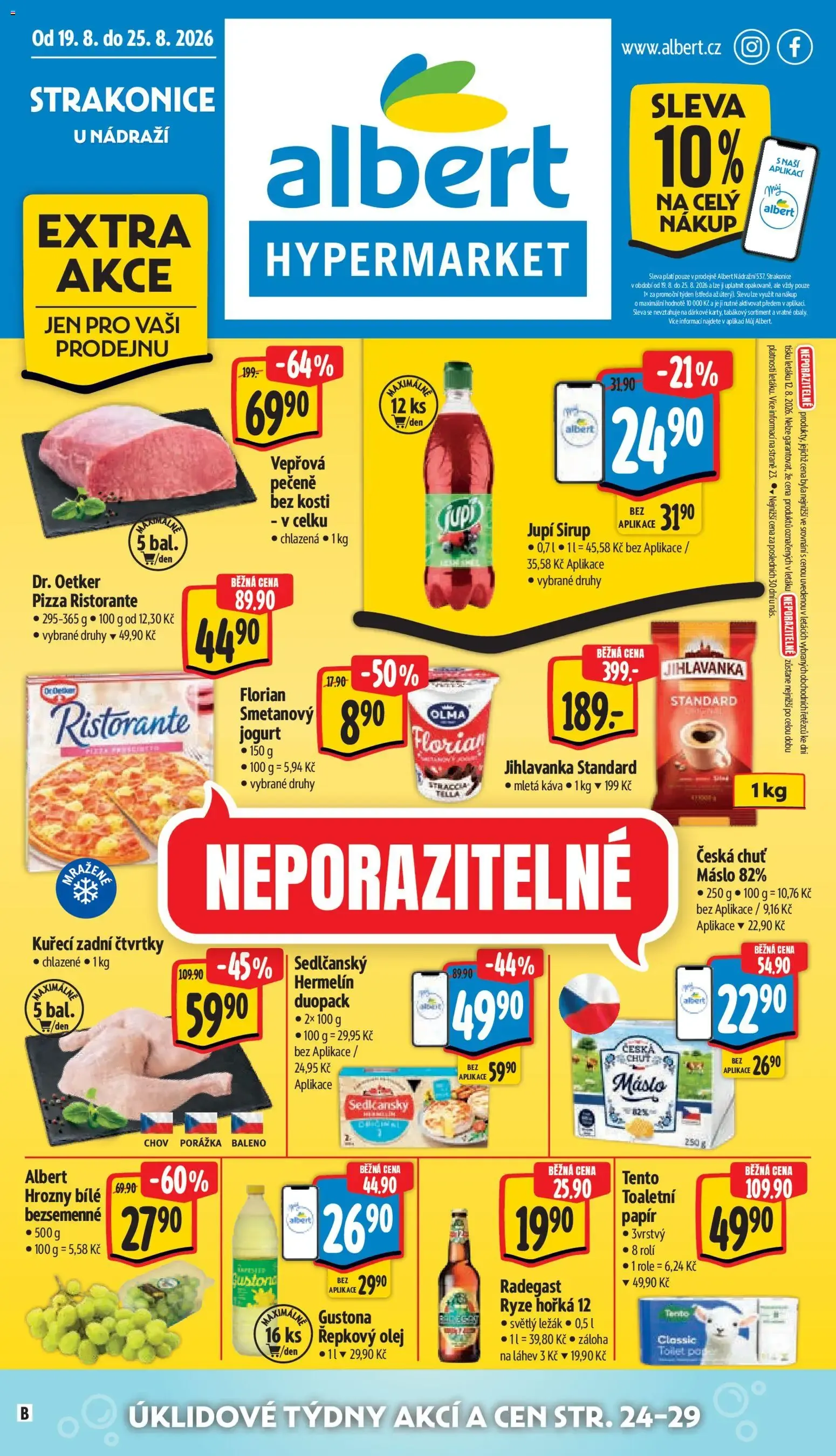 Albert leták - Hypermarket - Strakonice od 19.08.2026 - Akční leták - 19. srpna 25. srpna 2026 - Page 1