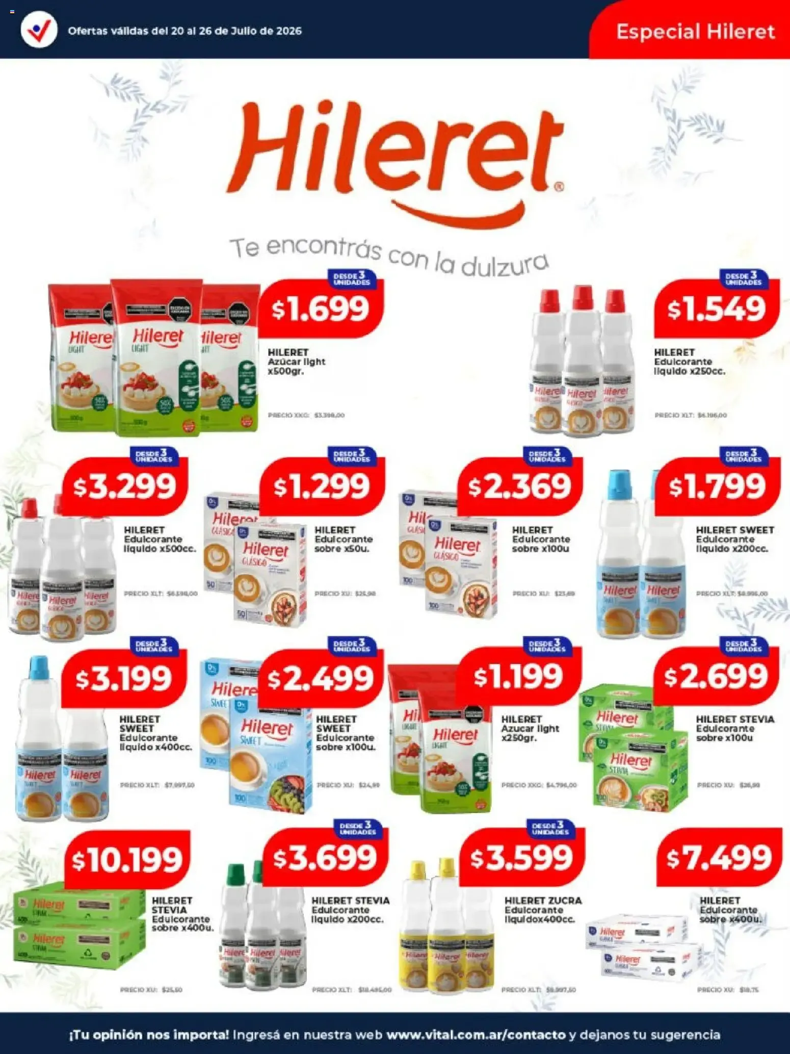 Ofertas de Vital - Ofertas || del 20/07/2026 - 26/07/2026 || Catálogo 20 de julio al 26 de julio 2026 - Página 20 del catálogo