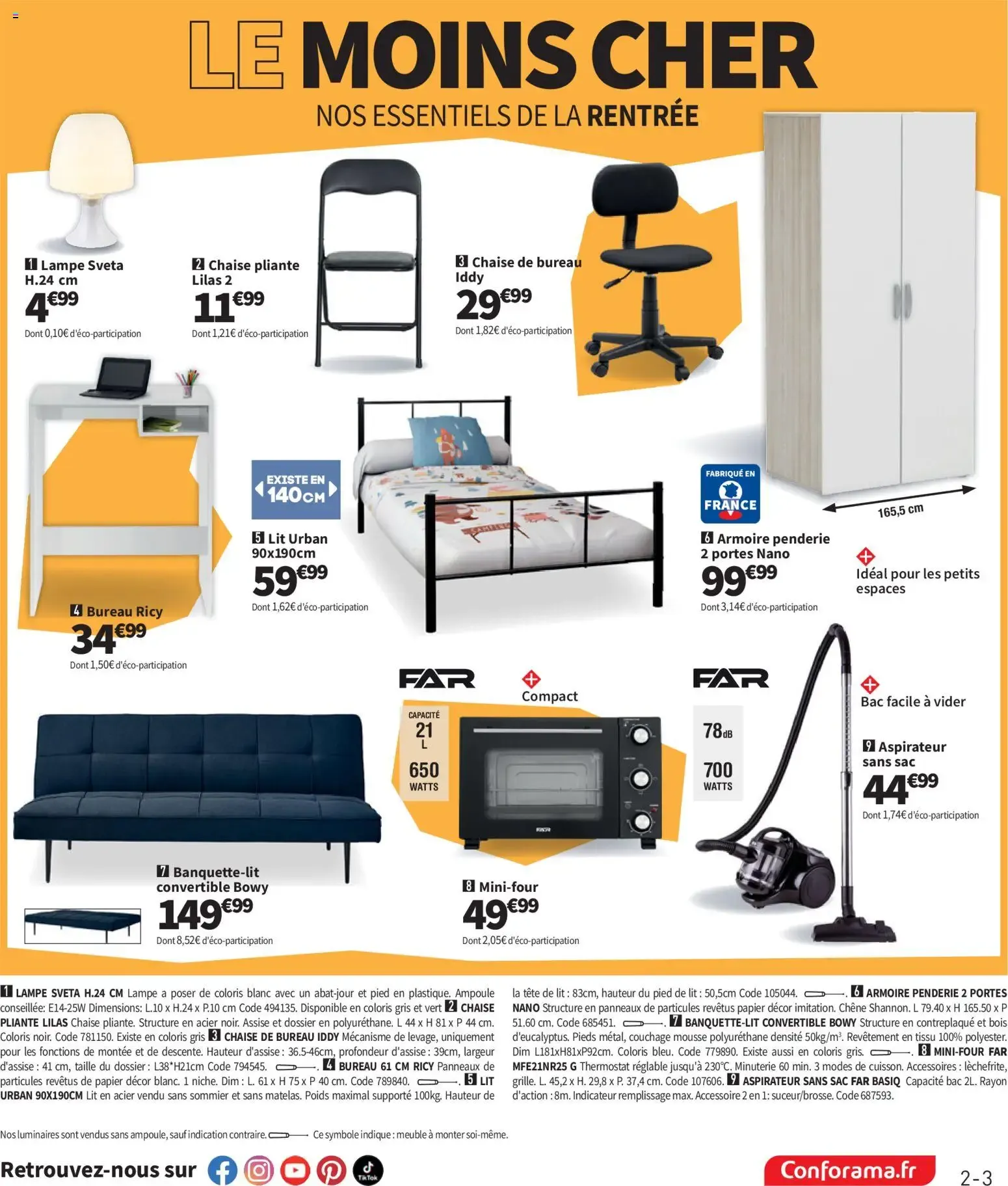 Conforama - Rentrée à Prix Coûtant du 21 juillet au 24 août 2026 - Catalogue page 3