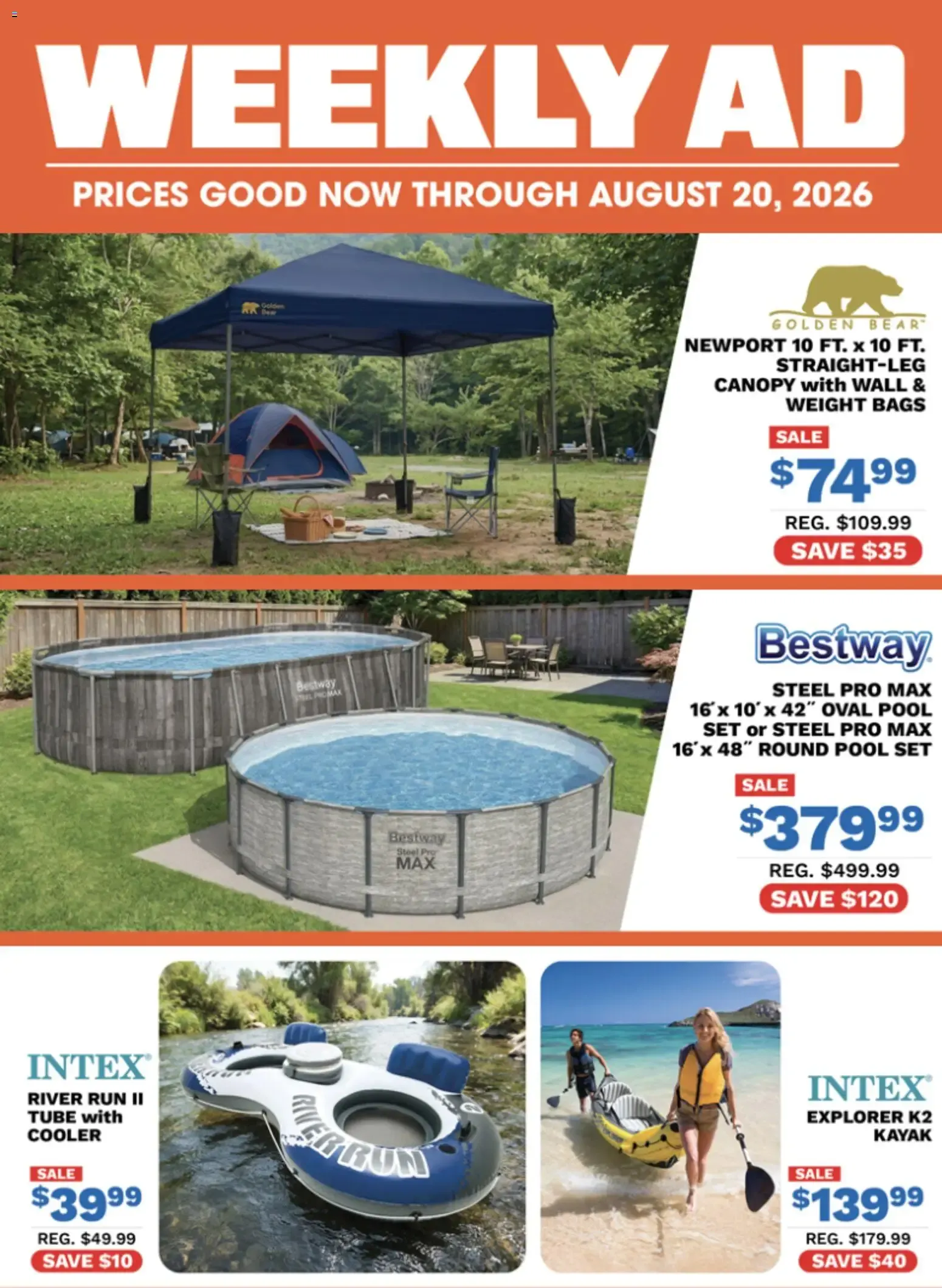 Weekly promotion Big 5 Sporting Goods Weekly Ad from 08/07/2026 - Flyer spanning from August 7 to August 20 2026 - Page 1 for Catalogue 365