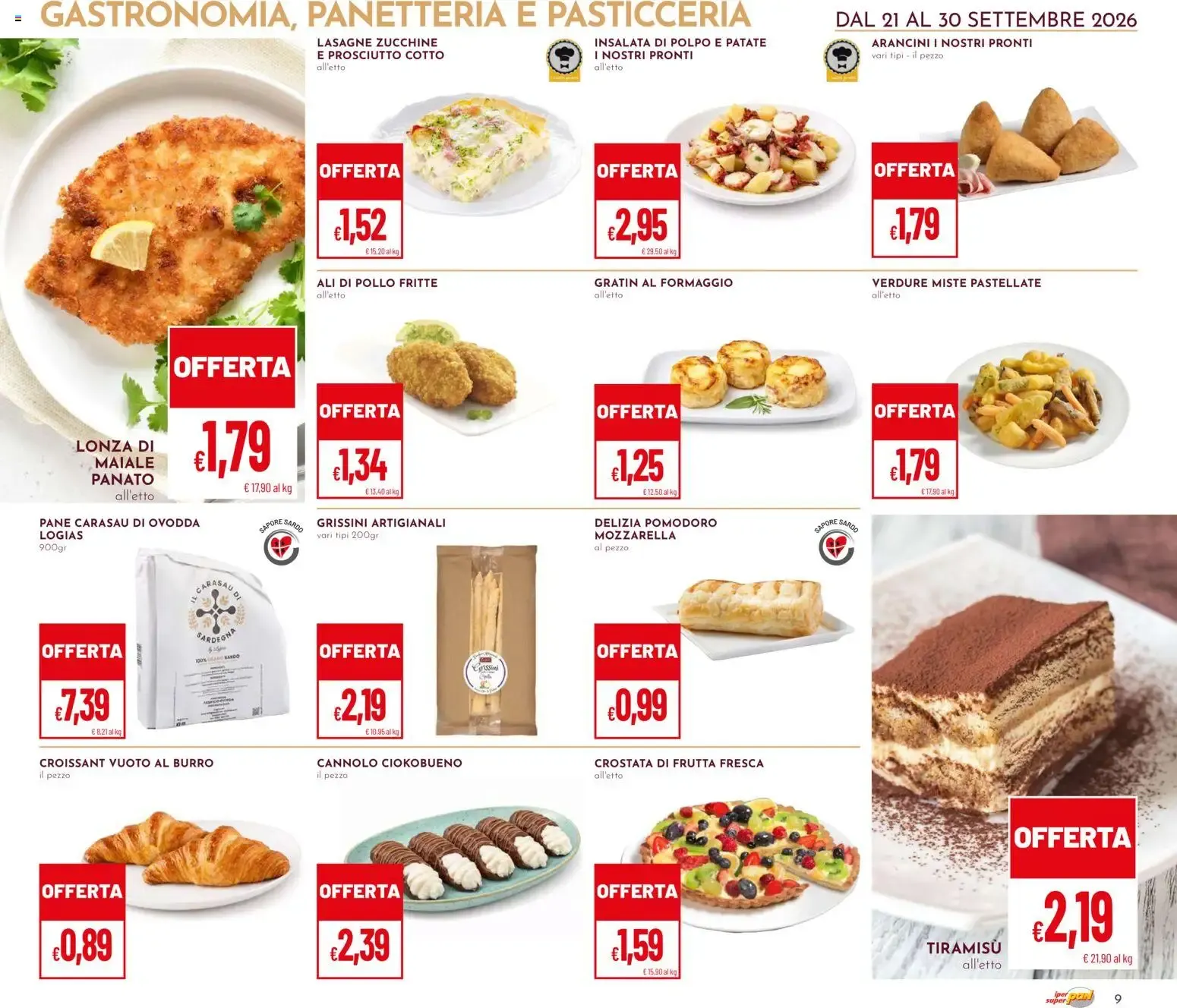 LA SARDEGNA DA GUSTARE da 21 settembre a 30 settembre di 2026 - Pagina del volantino 9