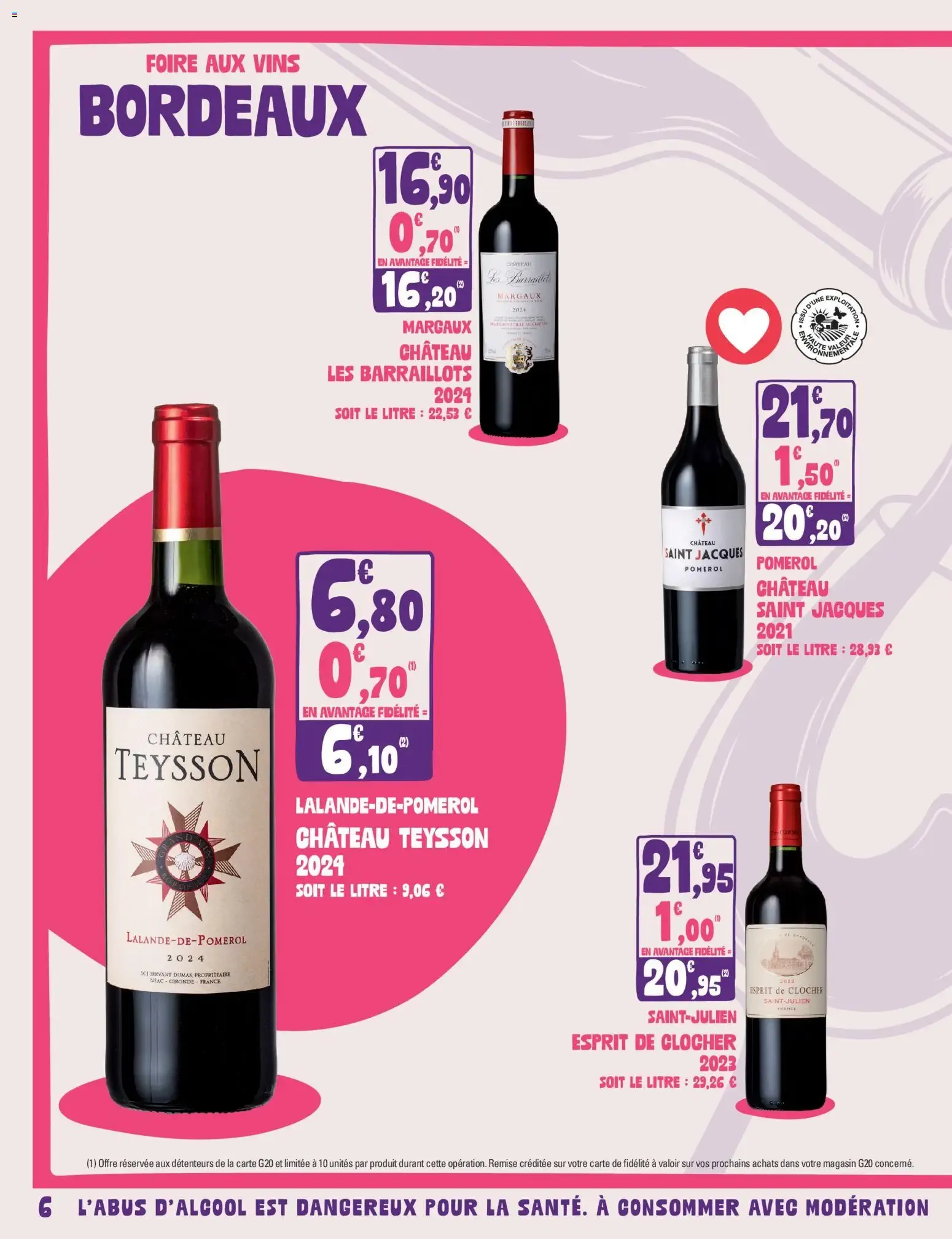 Foire aux Vins Supermarchés G20 du 23 septembre au 11 octobre 2026 - Catalogue page 6