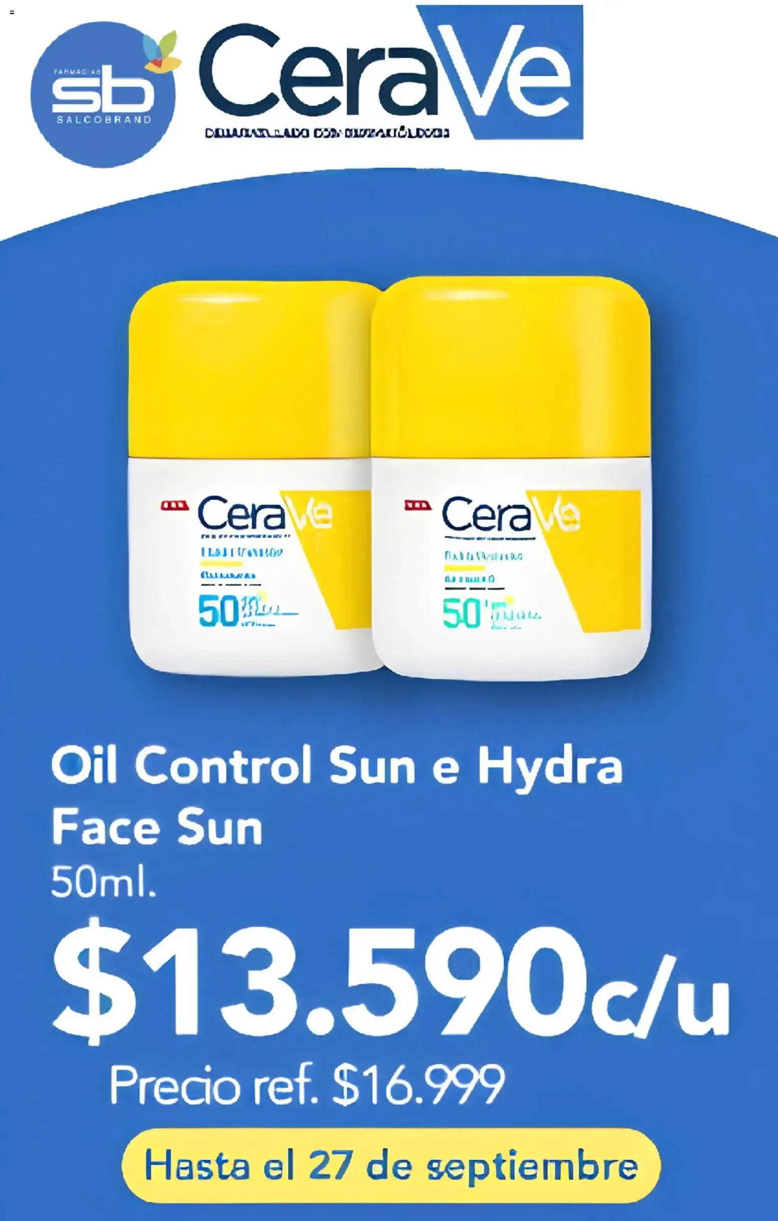 Salcobrand: CeraVe Oil Control Sun e Hydra Face Sun