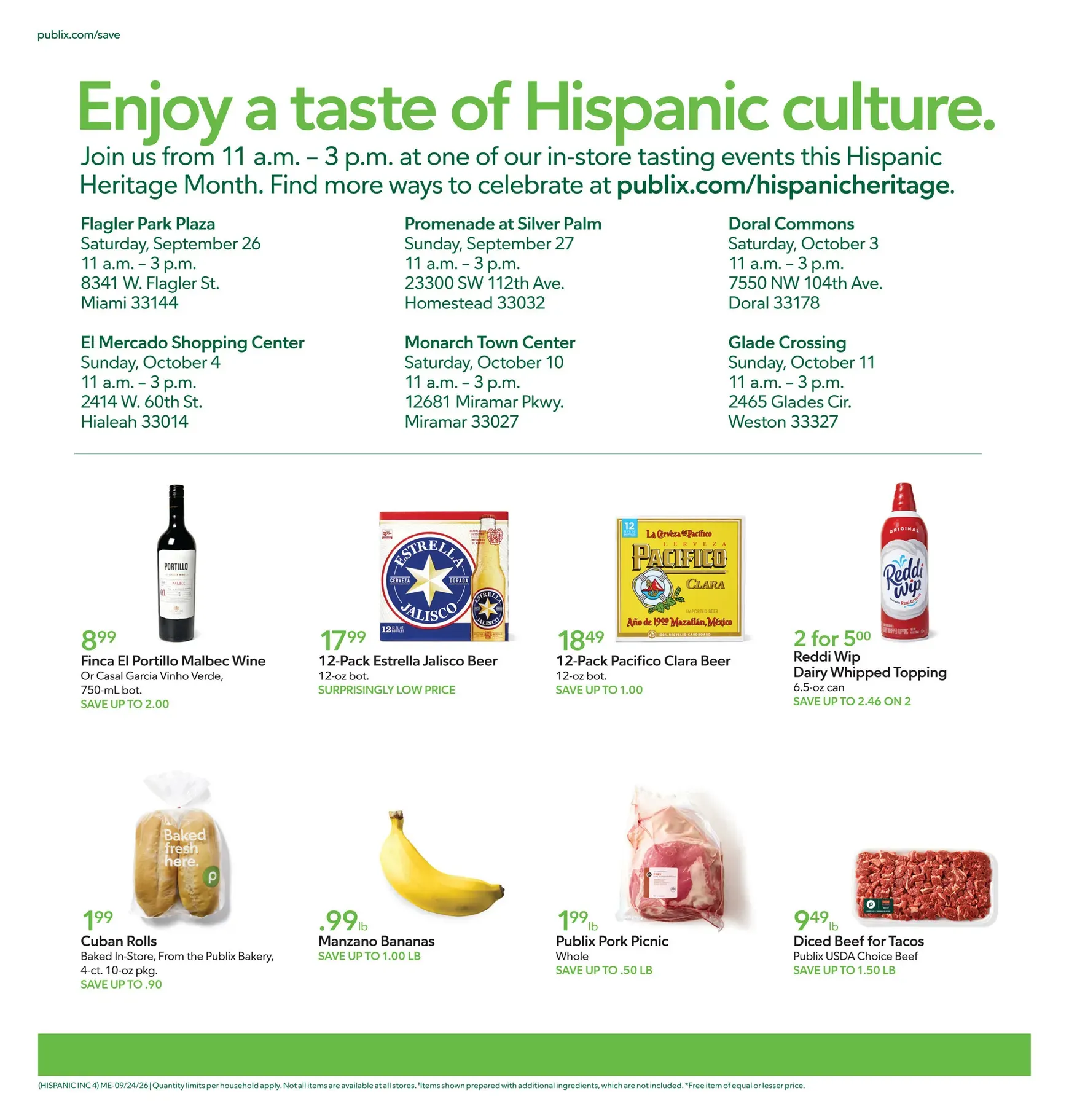 Weekly ad Current Publix - Hispanic Heritage Month leaflet valid from Thursday 09/24/2026 to Wednesday 09/30/2026 from September 24 to September 30 2026 - Page 4