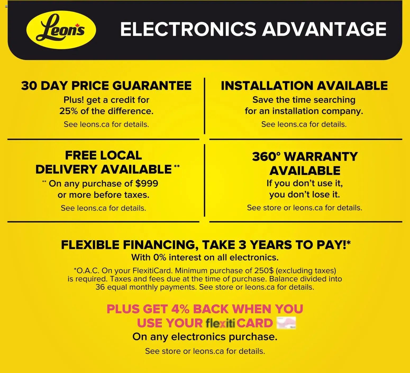 Leon's flyer - BBFL Electronics from Oct 1, 2026 > weekly specials & deals from October 1 to October 7 2026 - flyer page 11