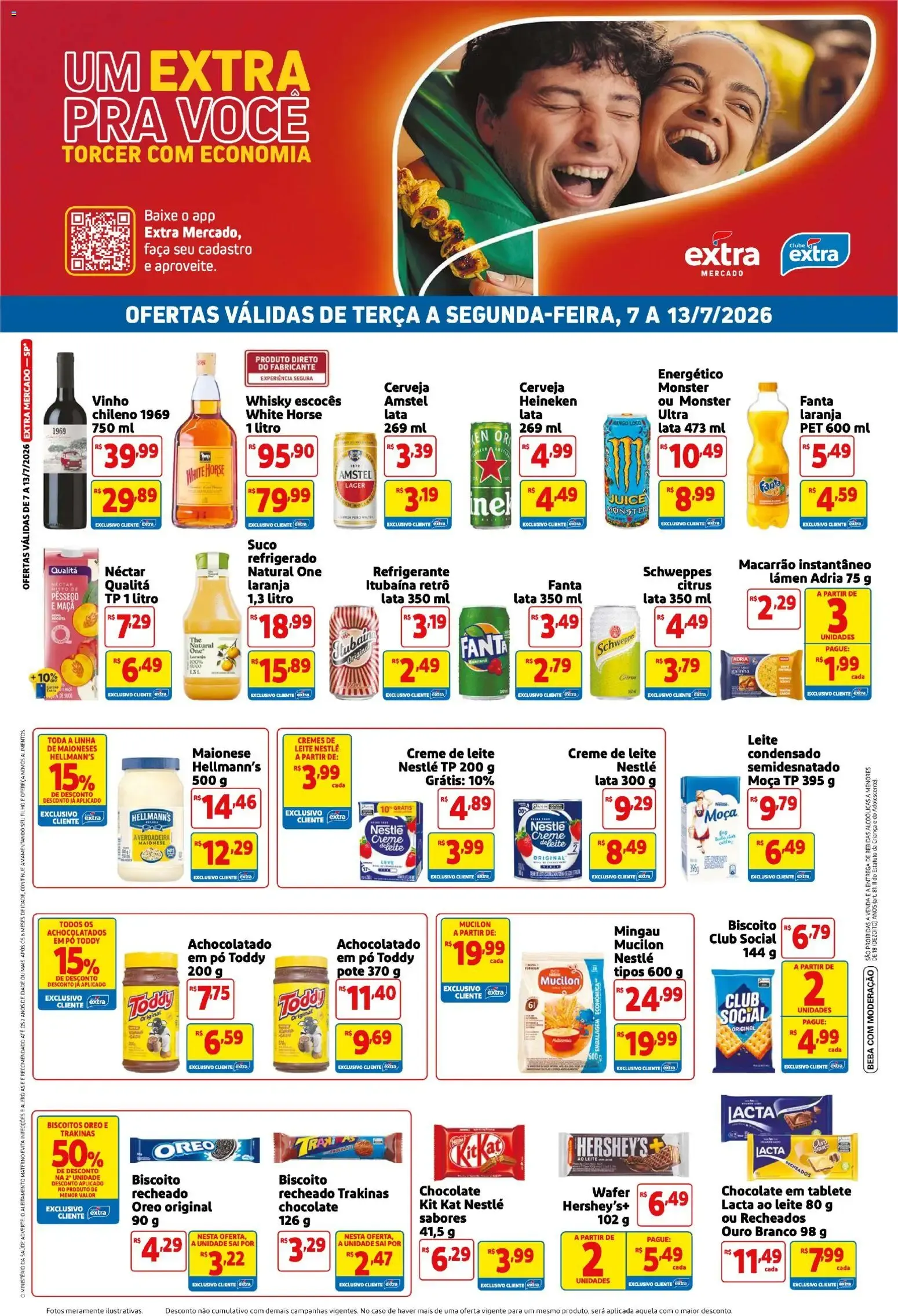 Encarte de Folheto Extra ofertas de Mercado Semanal de 07/07/2026 | Promoção 7 de julho até 13 de julho 2026 - Pagina 1