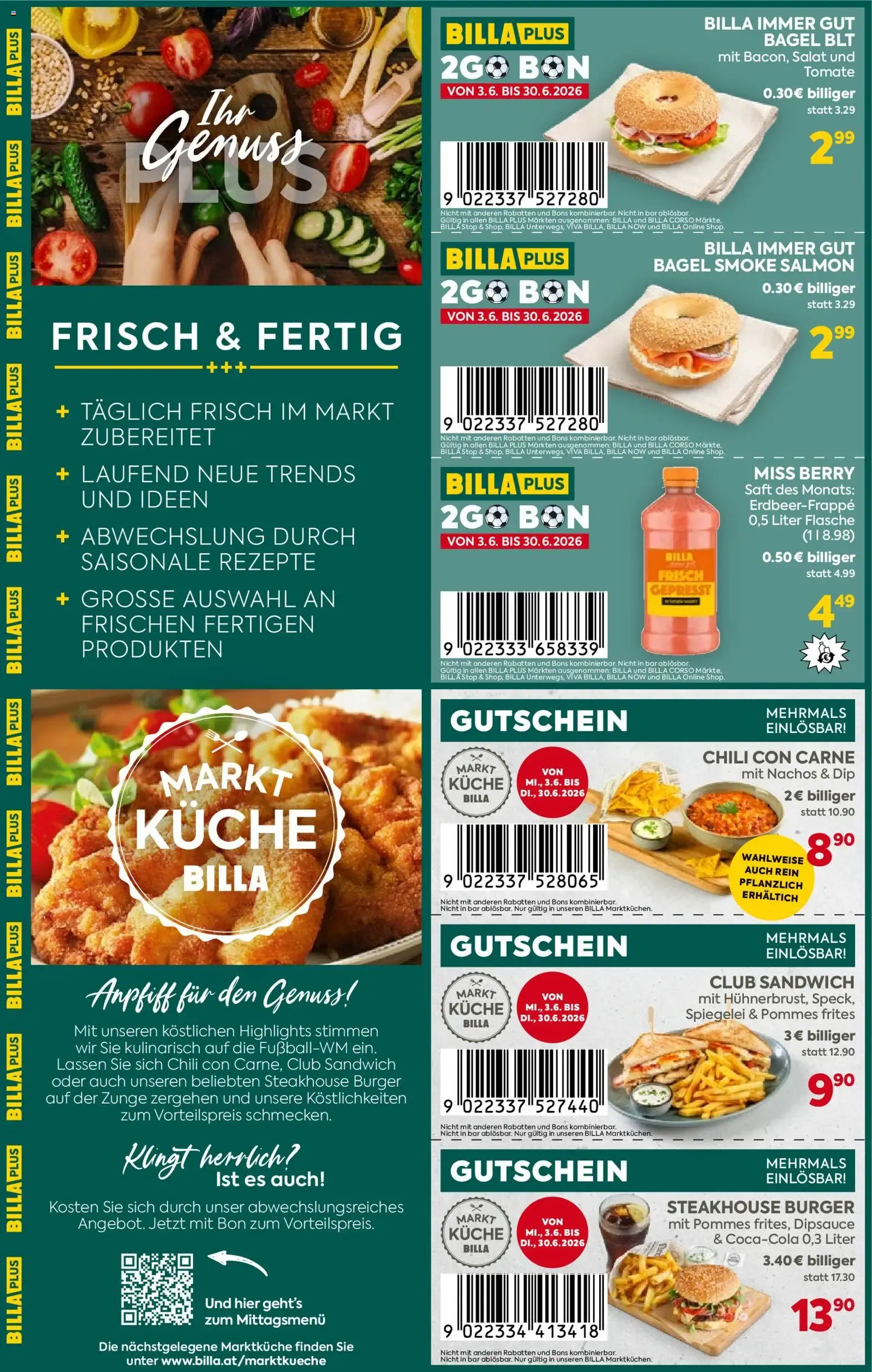 Billa Plus 2Go Bons von 03.06.2026 - Aktuelle Angebote von 3. Juni bis 30. Juni 2026 - Flugblätt seite  4