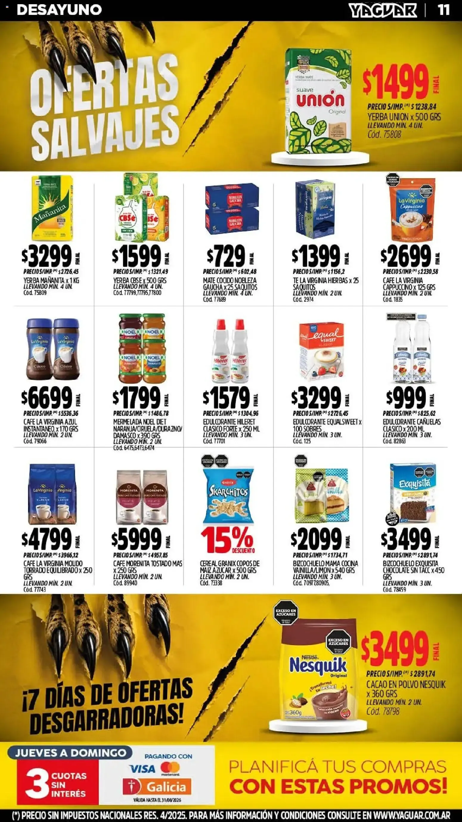 Ofertas de Yaguar - Oferta Semanal San Juan del 03/08/2026 - 08/08/2026 3 de agosto al 8 de agosto 2026 - Página 11 del catálogo