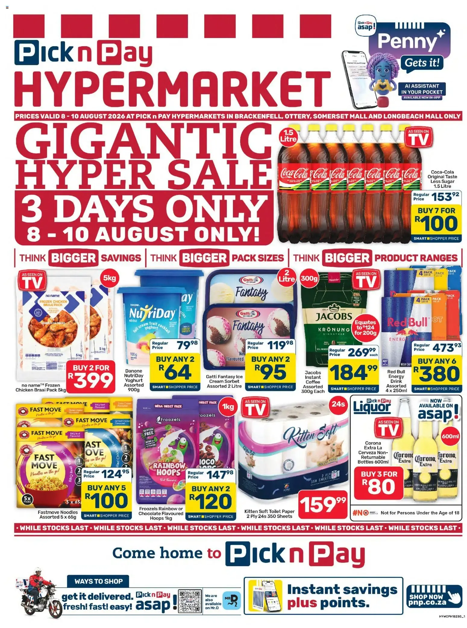 Pick n Pay Western Cape - Hypermarket Gigantic Sale Specials (08/08/2026 - 10/08/2026) Online from 8 August to 10 August 2026 - Catalogue Page 1