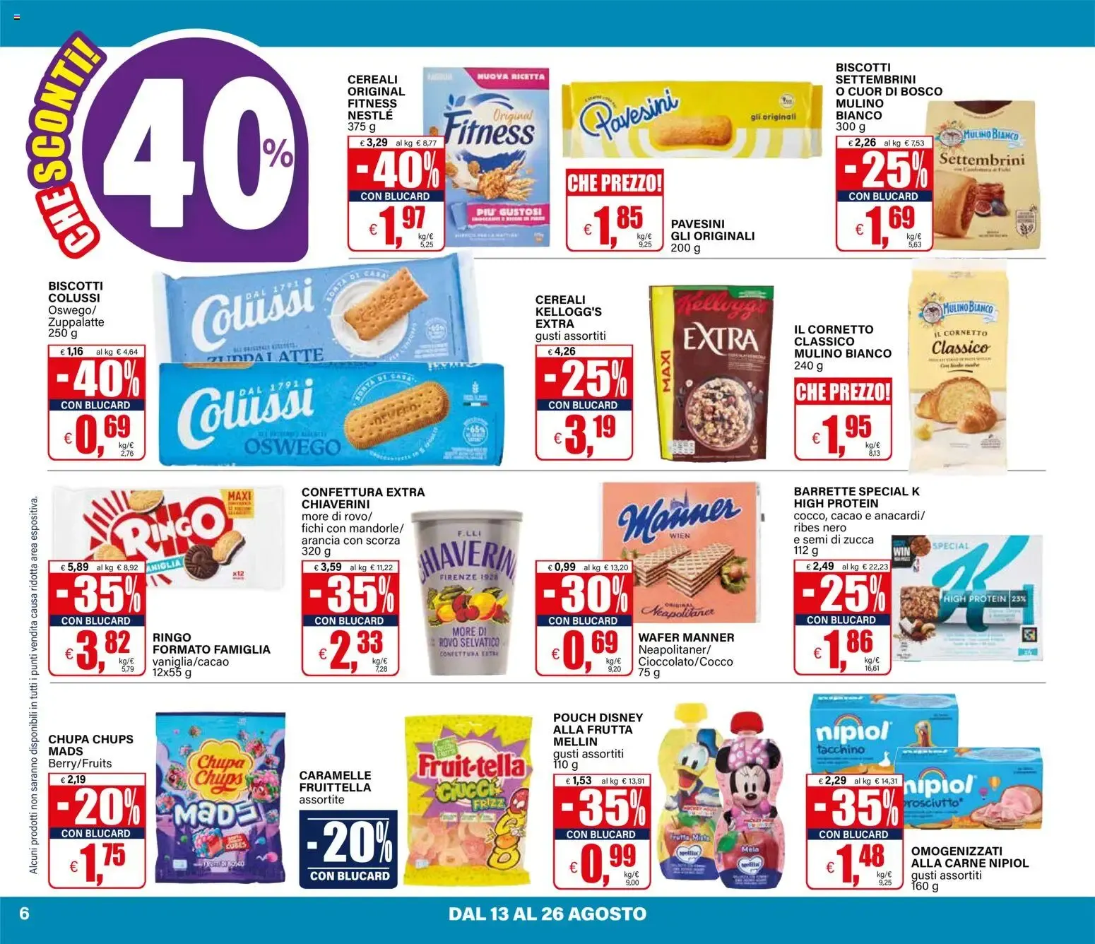 Il Gigante: Che Sconti! da 13 agosto a 26 agosto di 2026 - Pagina del volantino 6