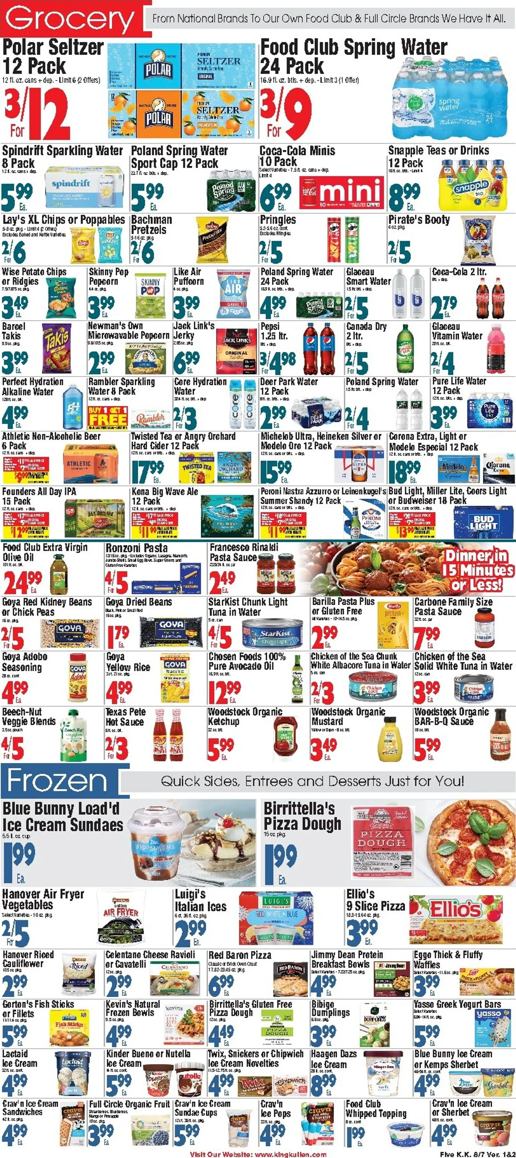 Weekly promotion Current King Kullen leaflet valid from Friday 08/07/2026 to Thursday 08/13/2026 spanning from August 7 to August 13 2026 - Page 5 for Catalogue 365