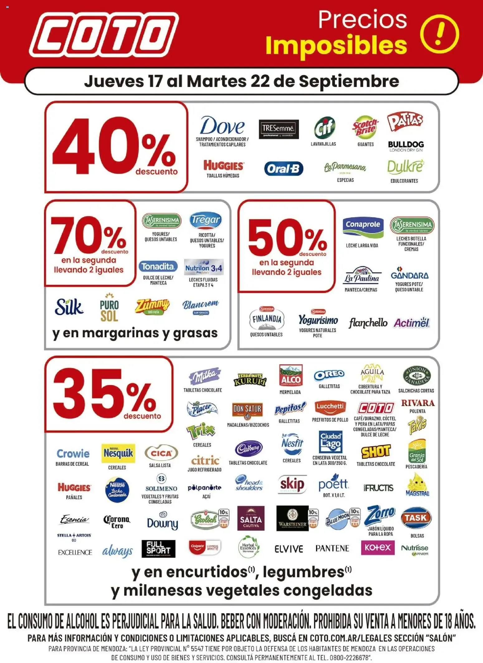 Ofertas de Coto Precios Imposibles - Descuentos de Septiembre 17 de septiembre al 22 de septiembre 2026 - Página 1 del catálogo